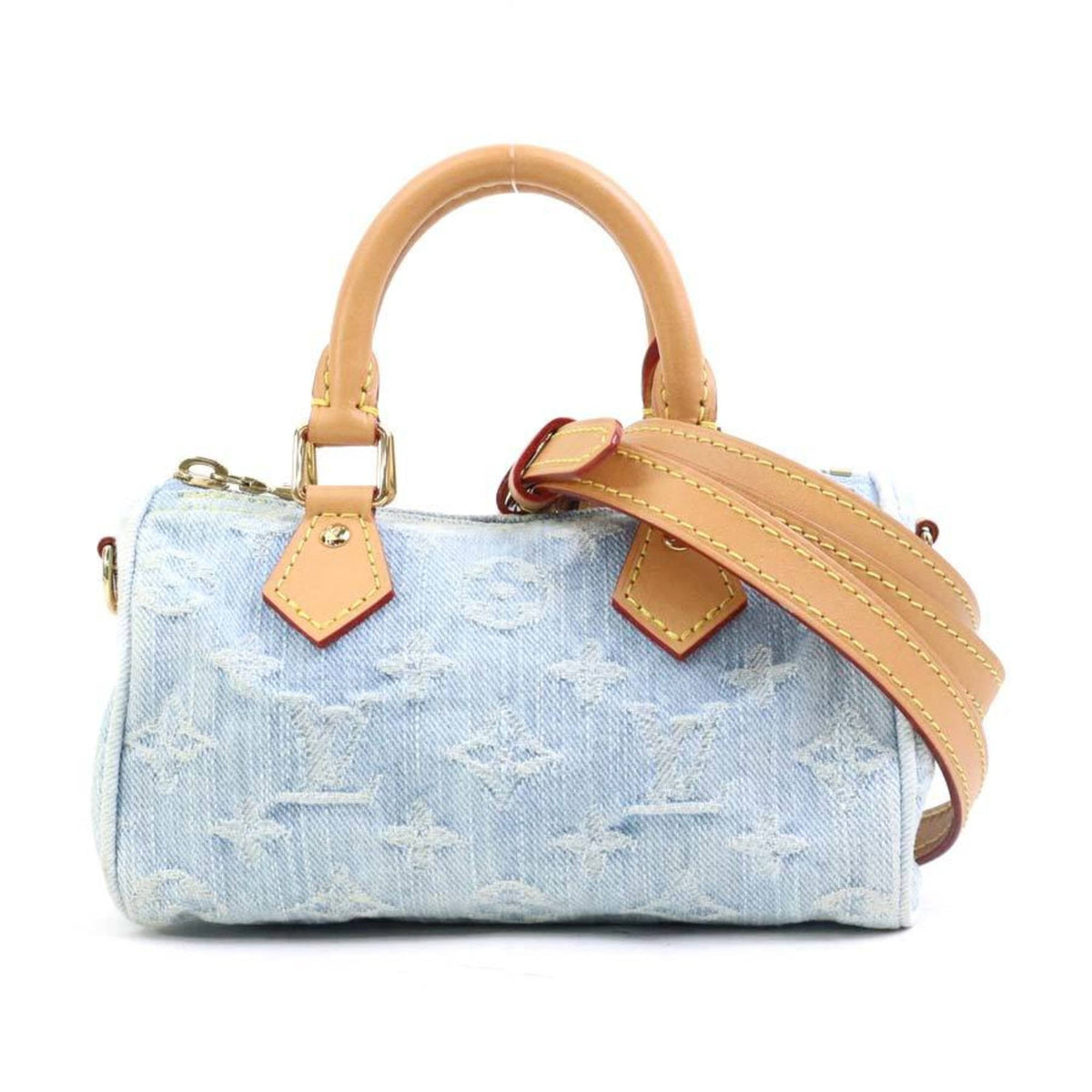 Louis Vuitton Sky Blue Monogram Denim Handbag Shoulder Bag (Pre-Owned)
