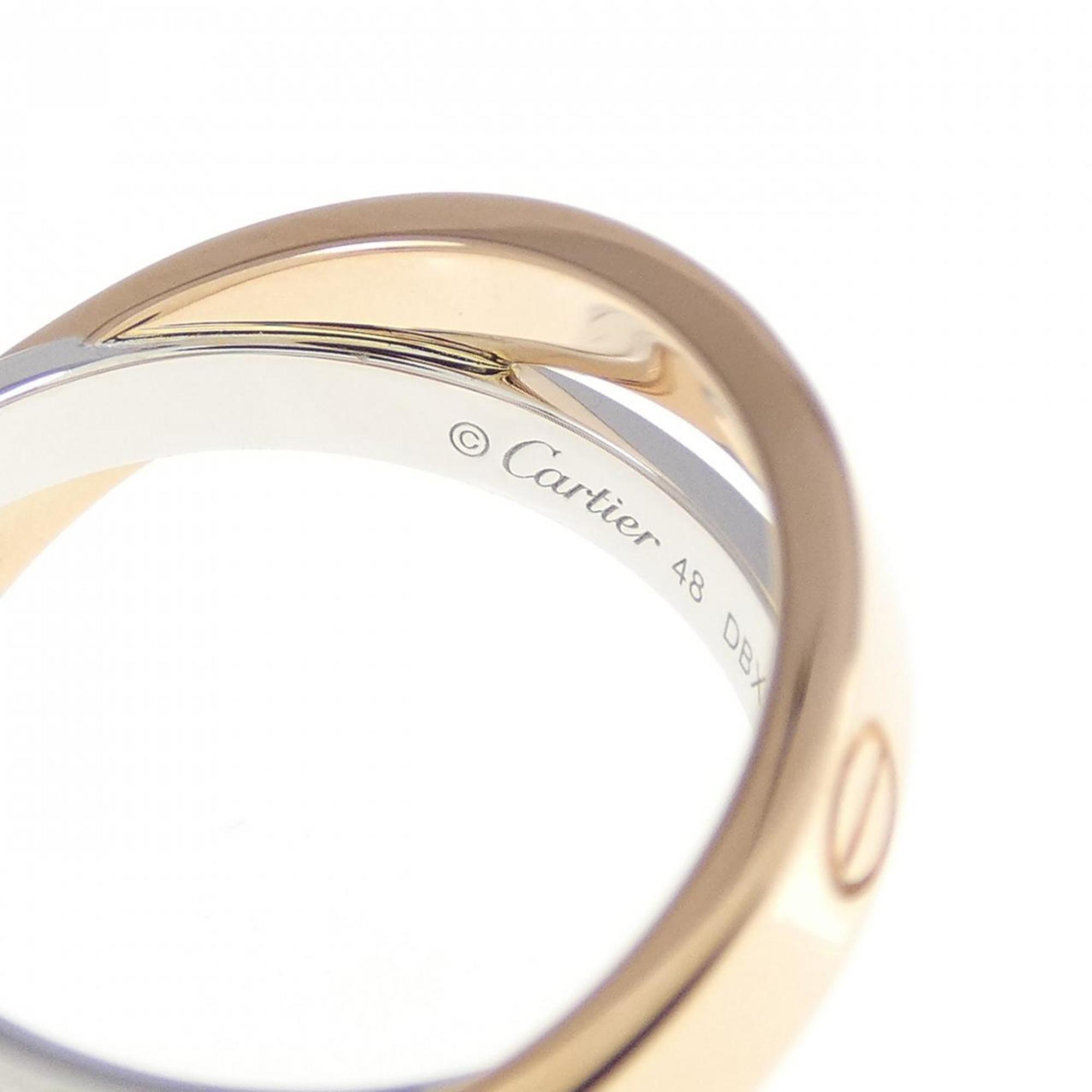 Cartier Pink Gold White Gold Pink Gold (18K) White Gold (18K) Band Ring (Pre-Owned)