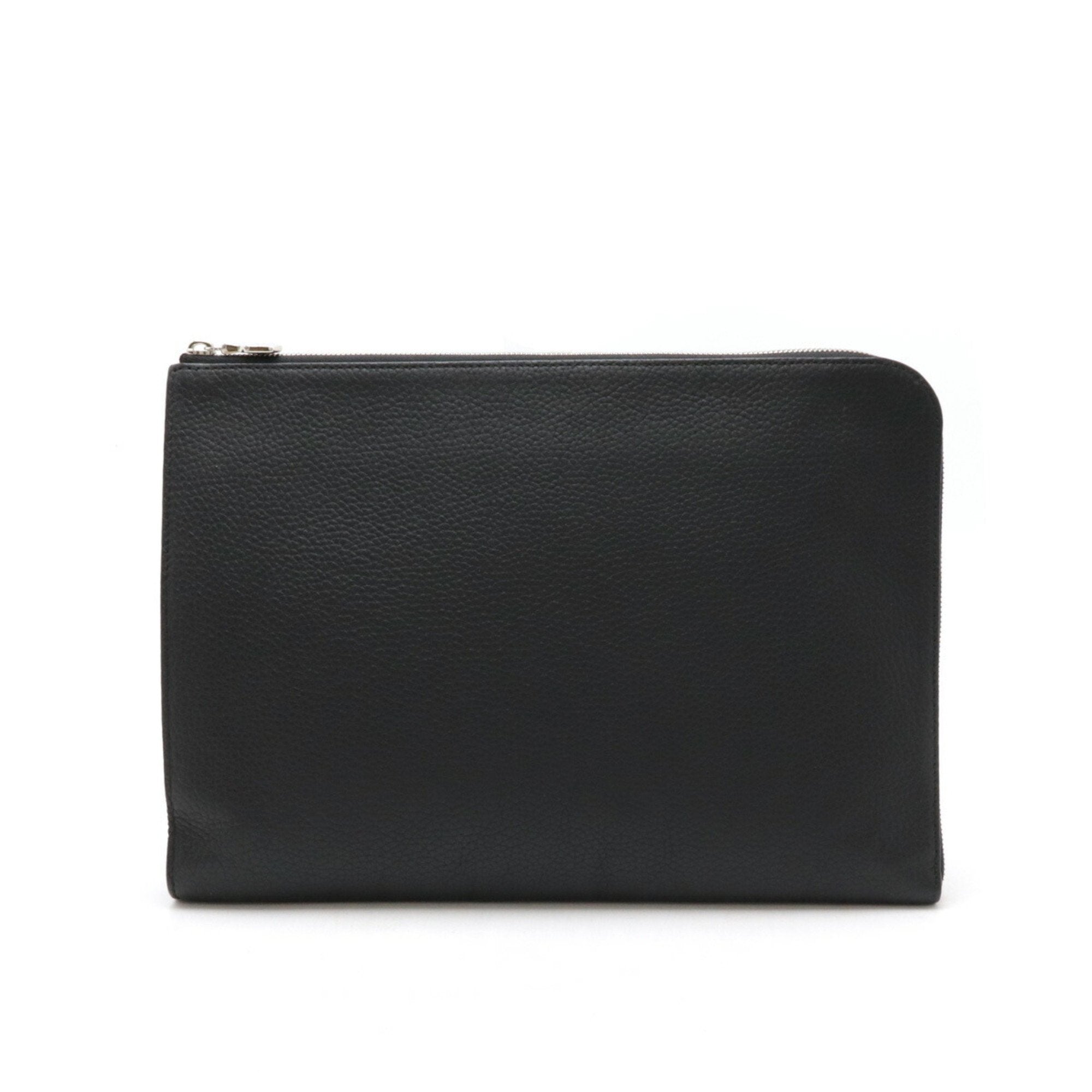 Louis Vuitton Black Noir Leather Clutch Bag Pochette (Pre-Owned)