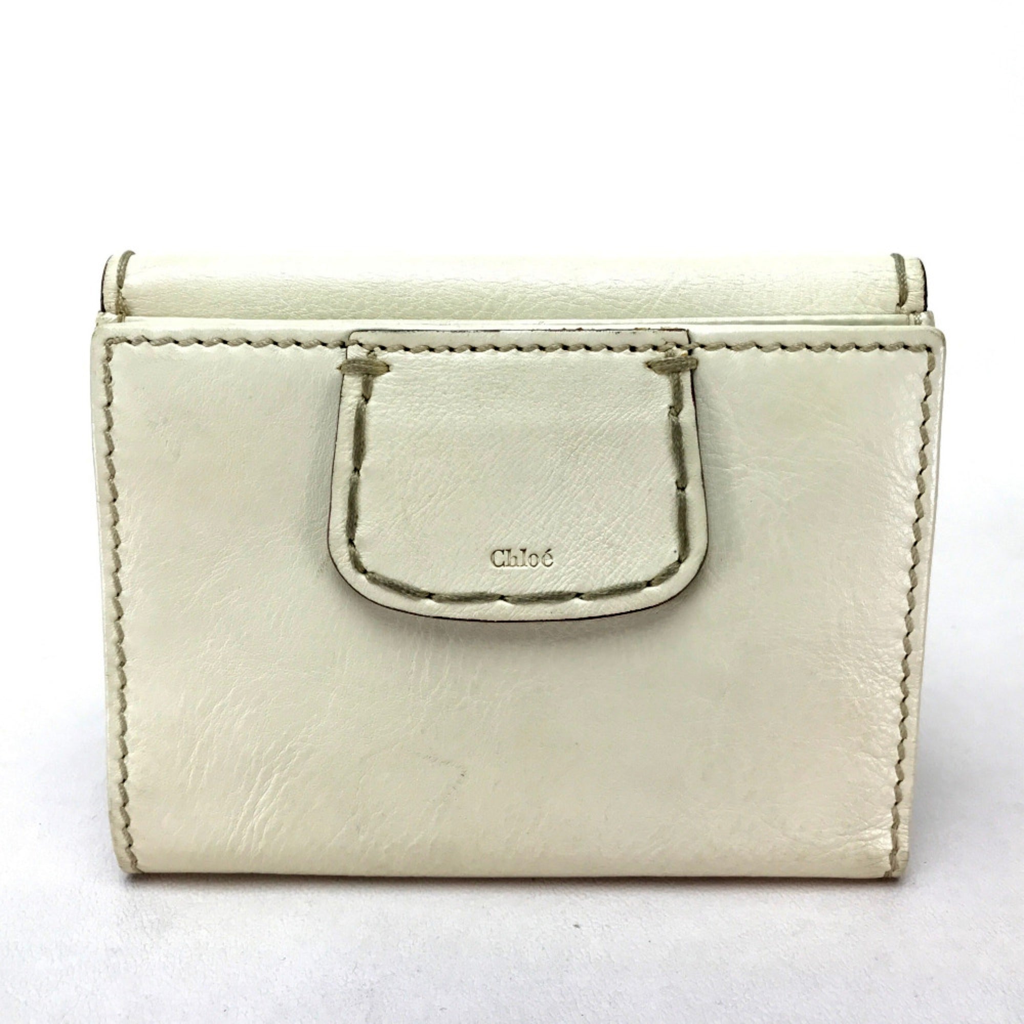 Chloé Beige Leather Wallet (Bi-Fold) (Pre-Owned)