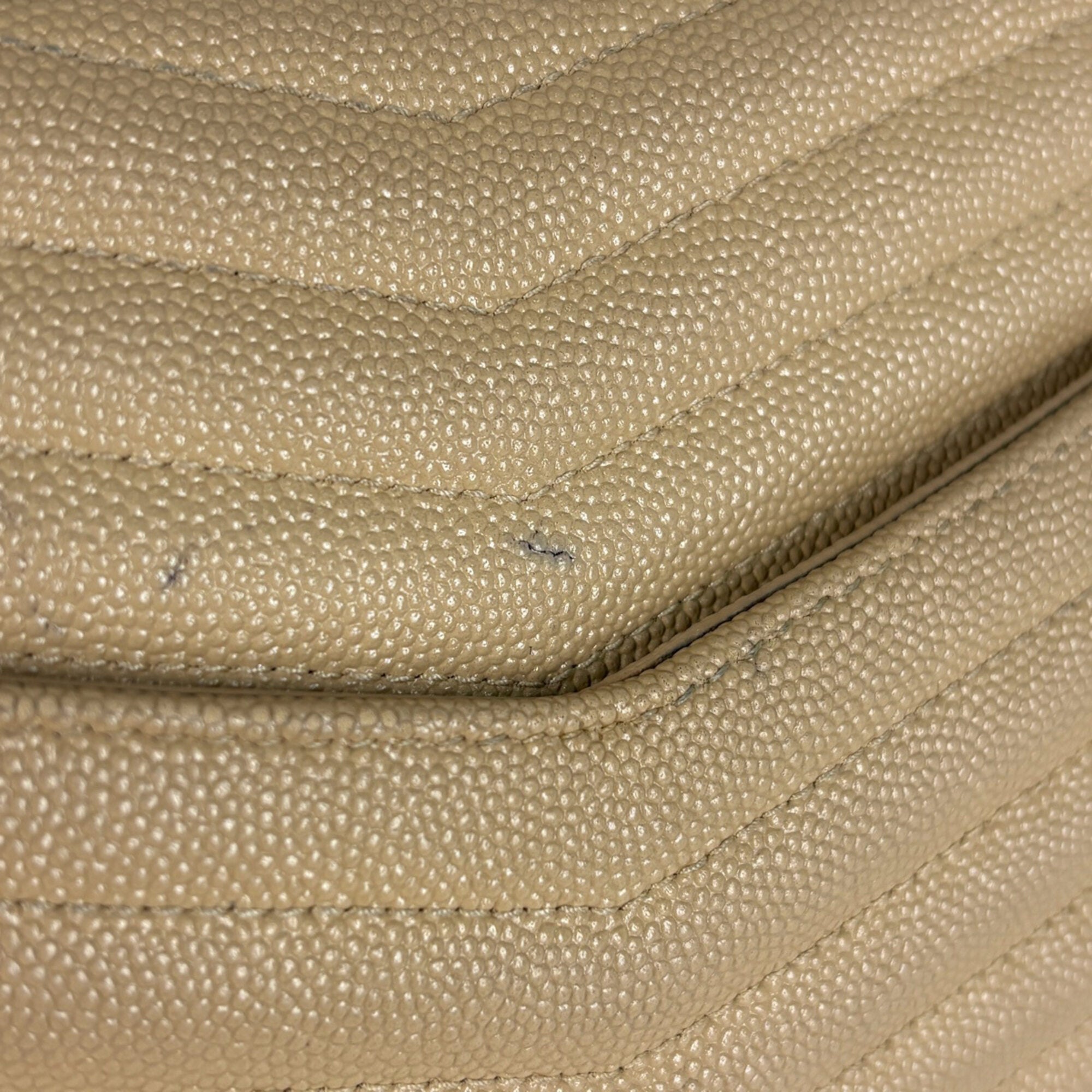 Saint Laurent Beige Leather Shoulder Bag (Pre-Owned)