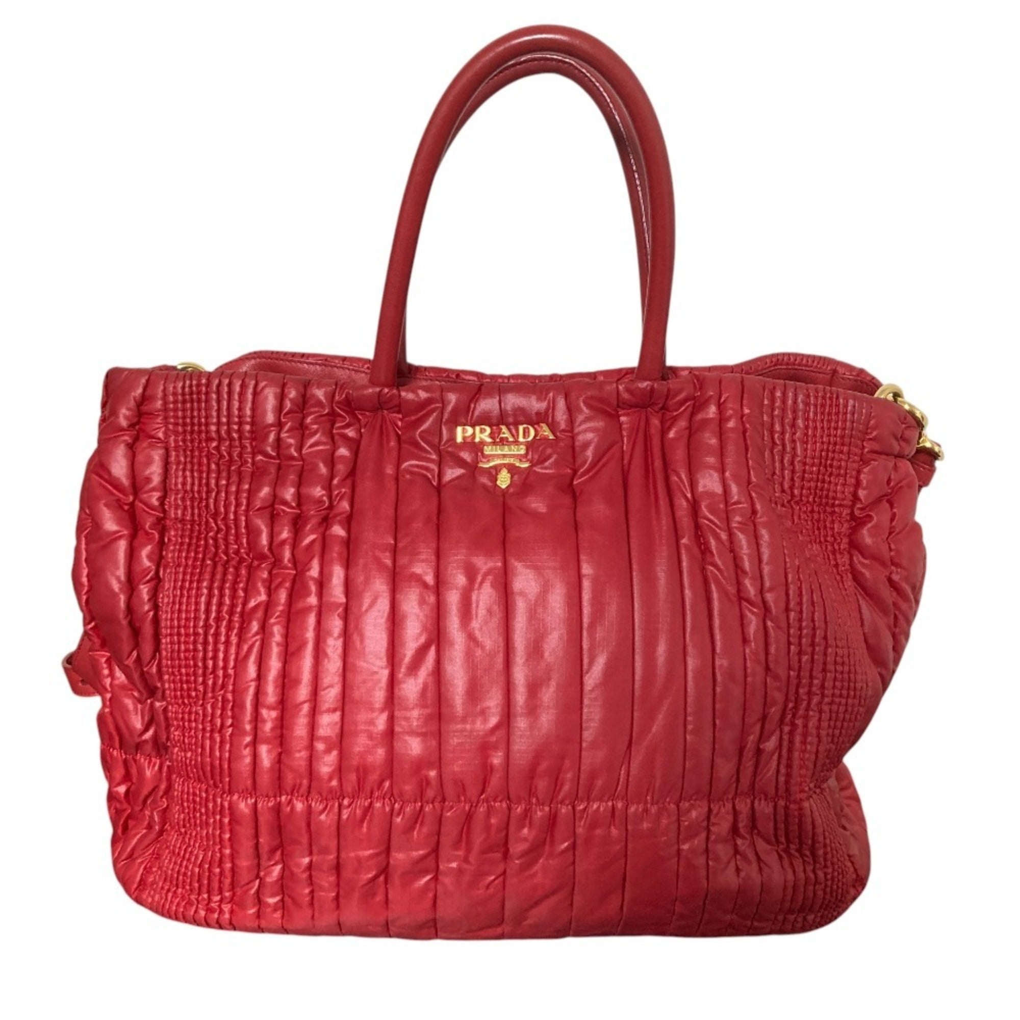 Prada Red Color Handbag Shoulder Bag (Pre-Owned)