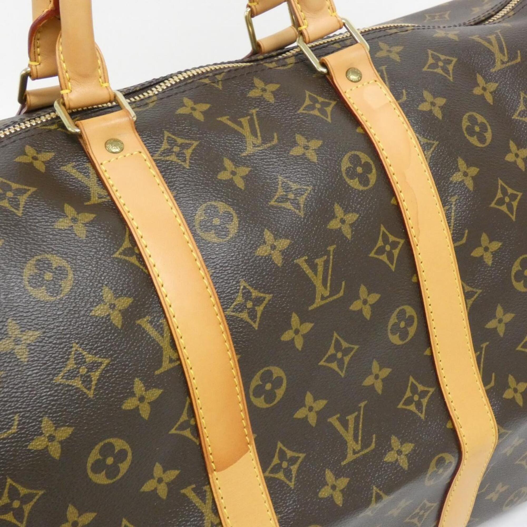 Louis Vuitton Brown Coated Canvas Boston Bag (Pre-Owned)