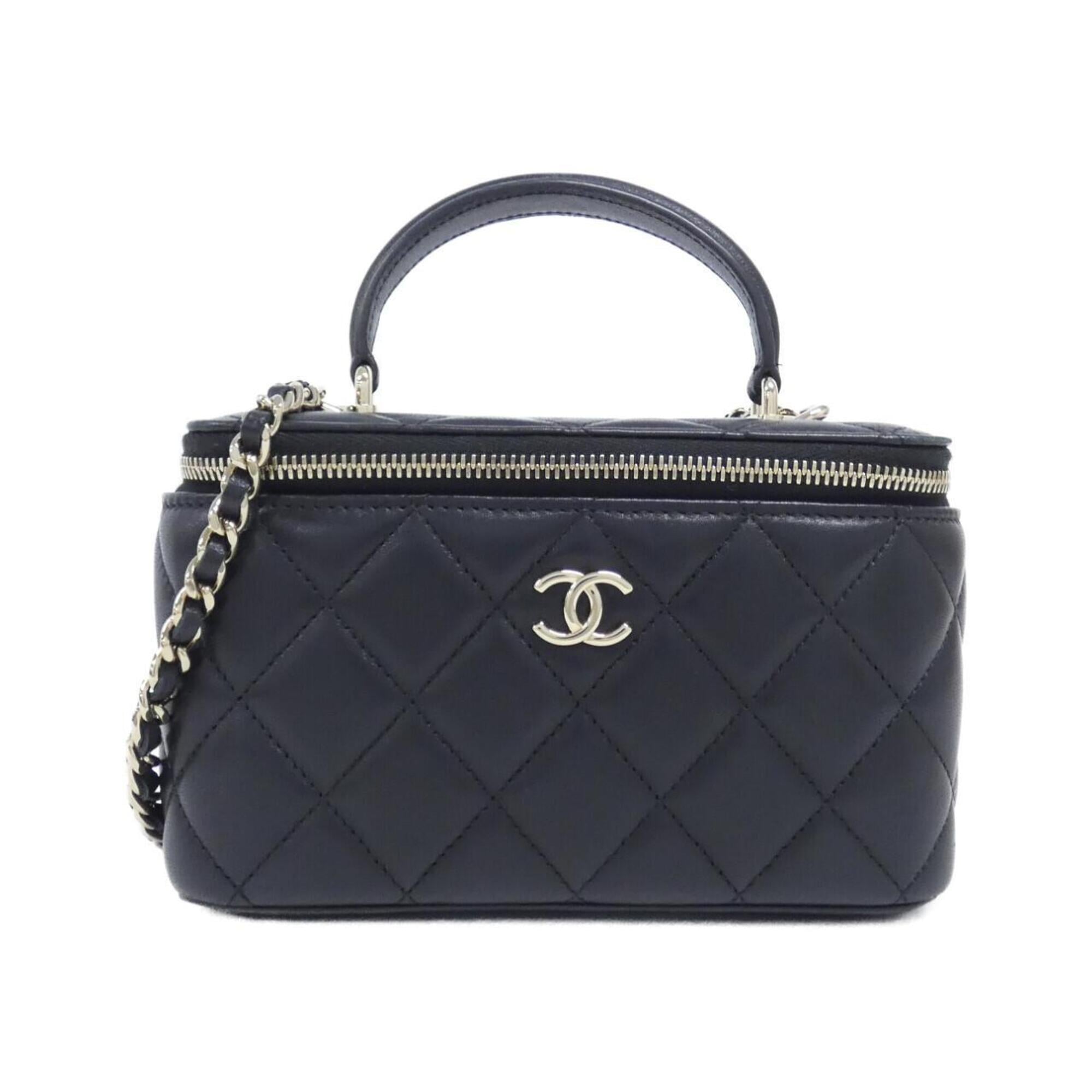 Chanel Black Leather Handbag (Pre-Owned)