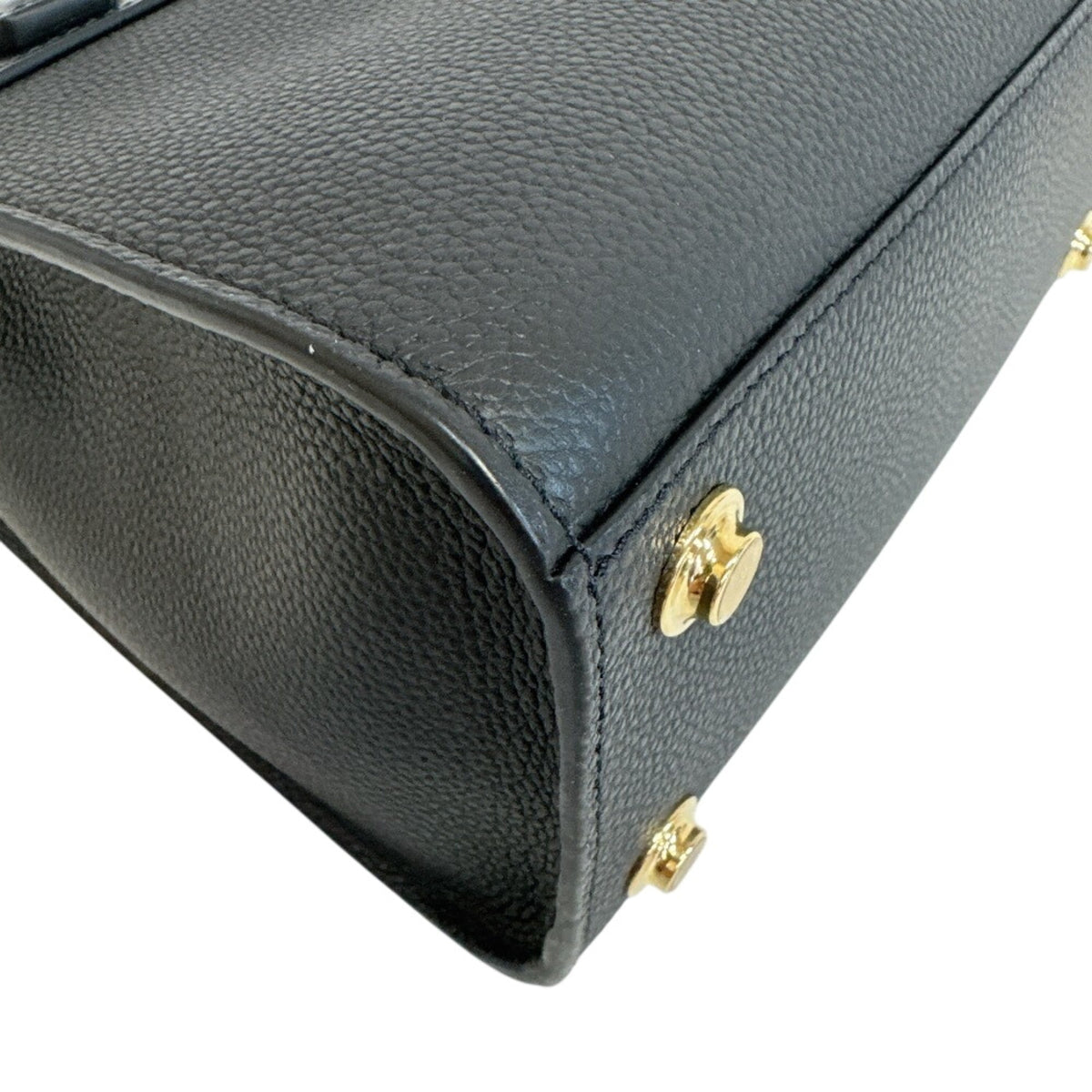 Louis Vuitton Black Leather Handbag Shoulder Bag (Pre-Owned)