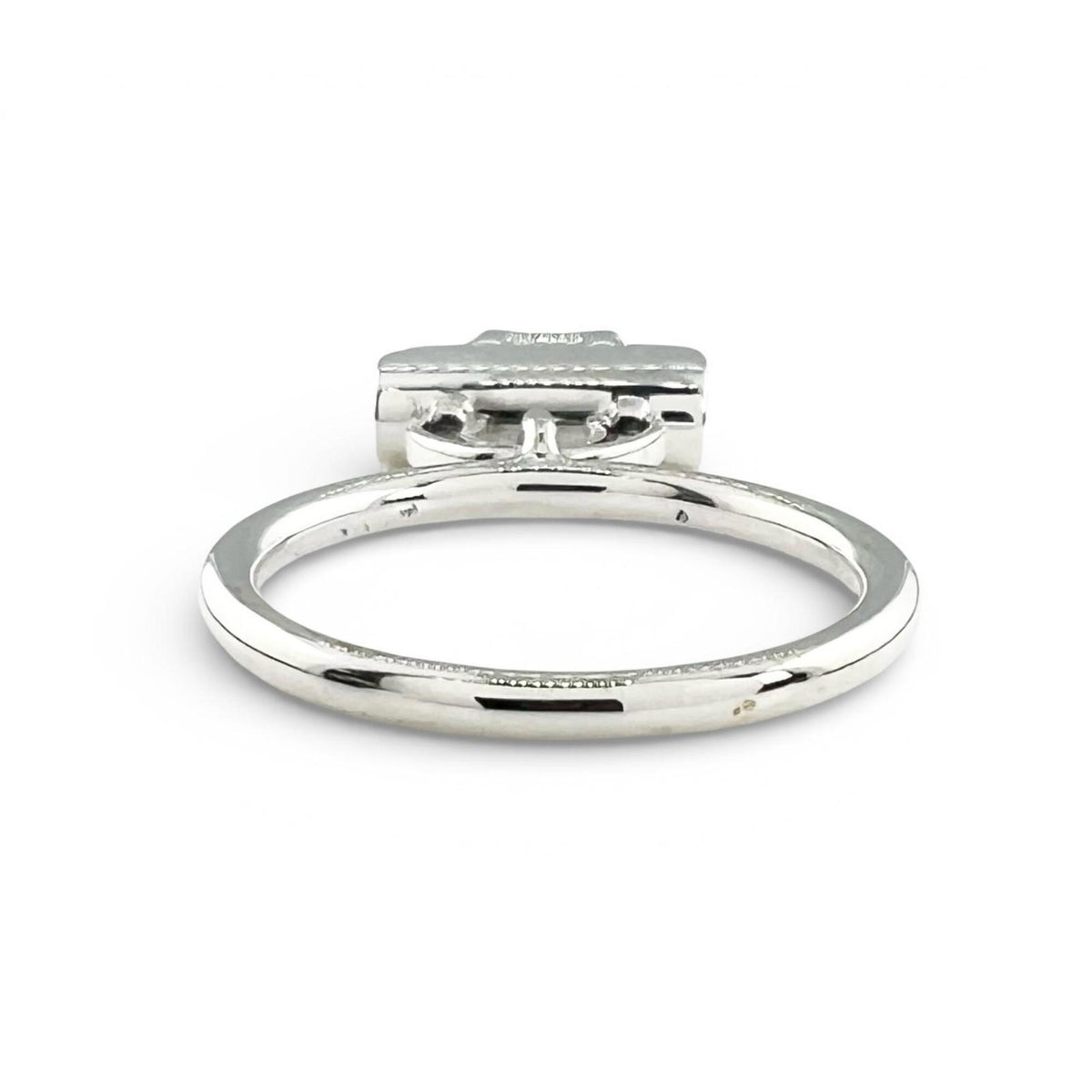 Hermes Silver Silver 925 Band Ring (Pre-Owned)
