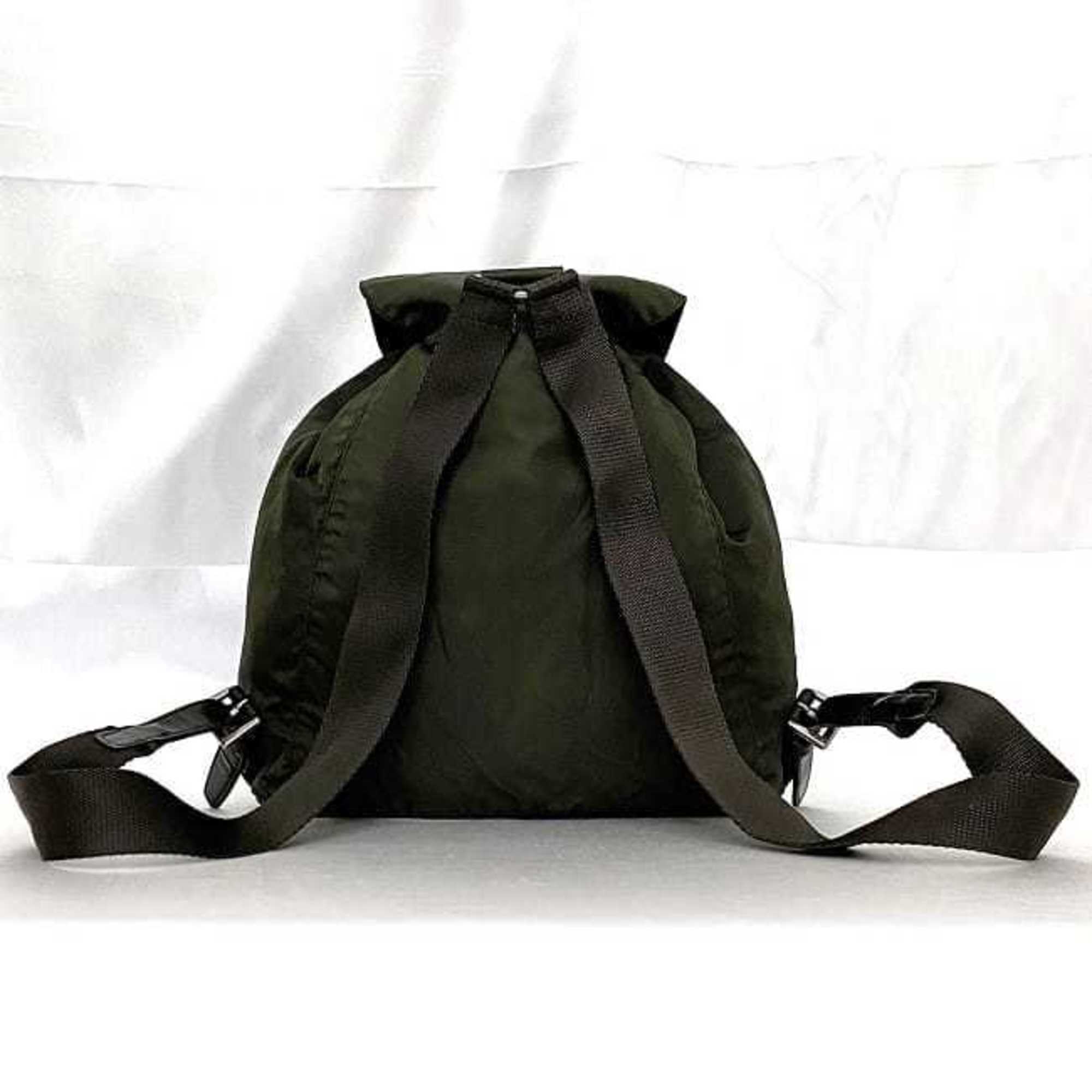 Prada Khaki Nylon Backpack (Pre-Owned)