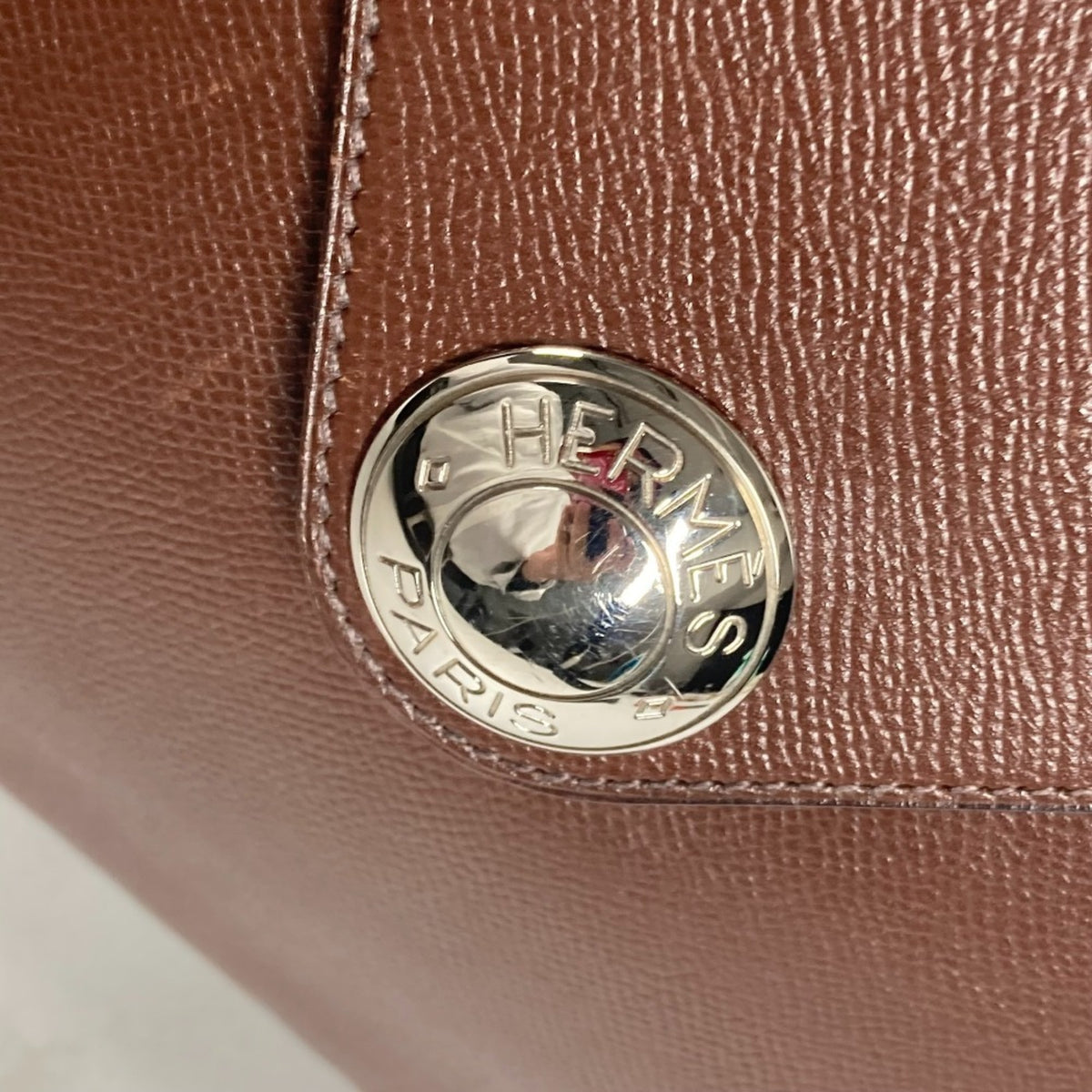 Hermes Brown Leather Shoulder Bag (Pre-Owned)