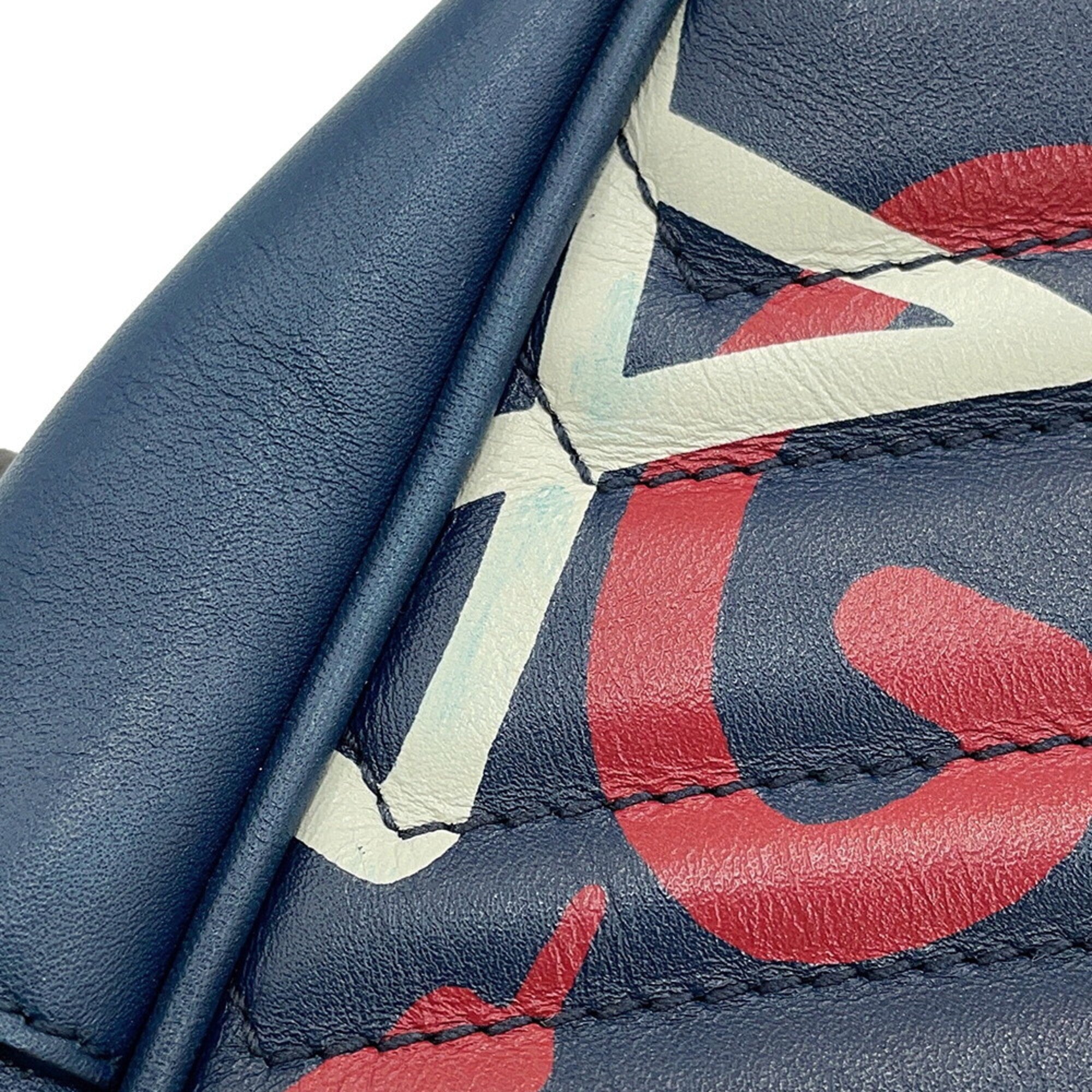 Gucci Blue Leather Handbag Shoulder Bag (Pre-Owned)