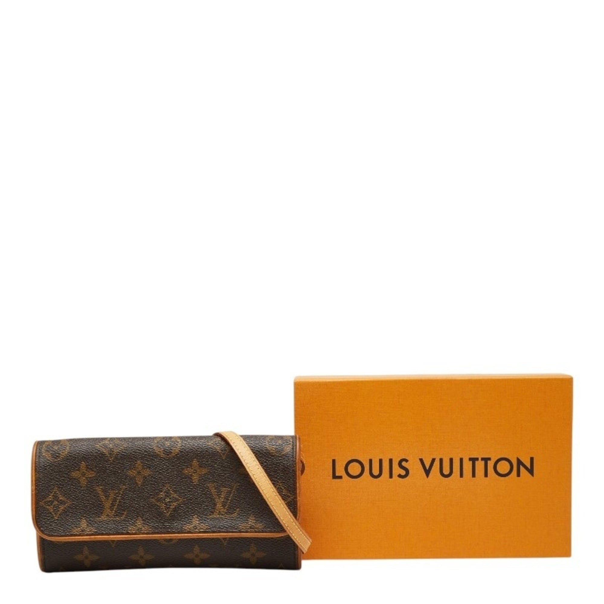 Louis Vuitton Monogram Brown Pvc Leather Pochette Shoulder Bag (Pre-Owned)