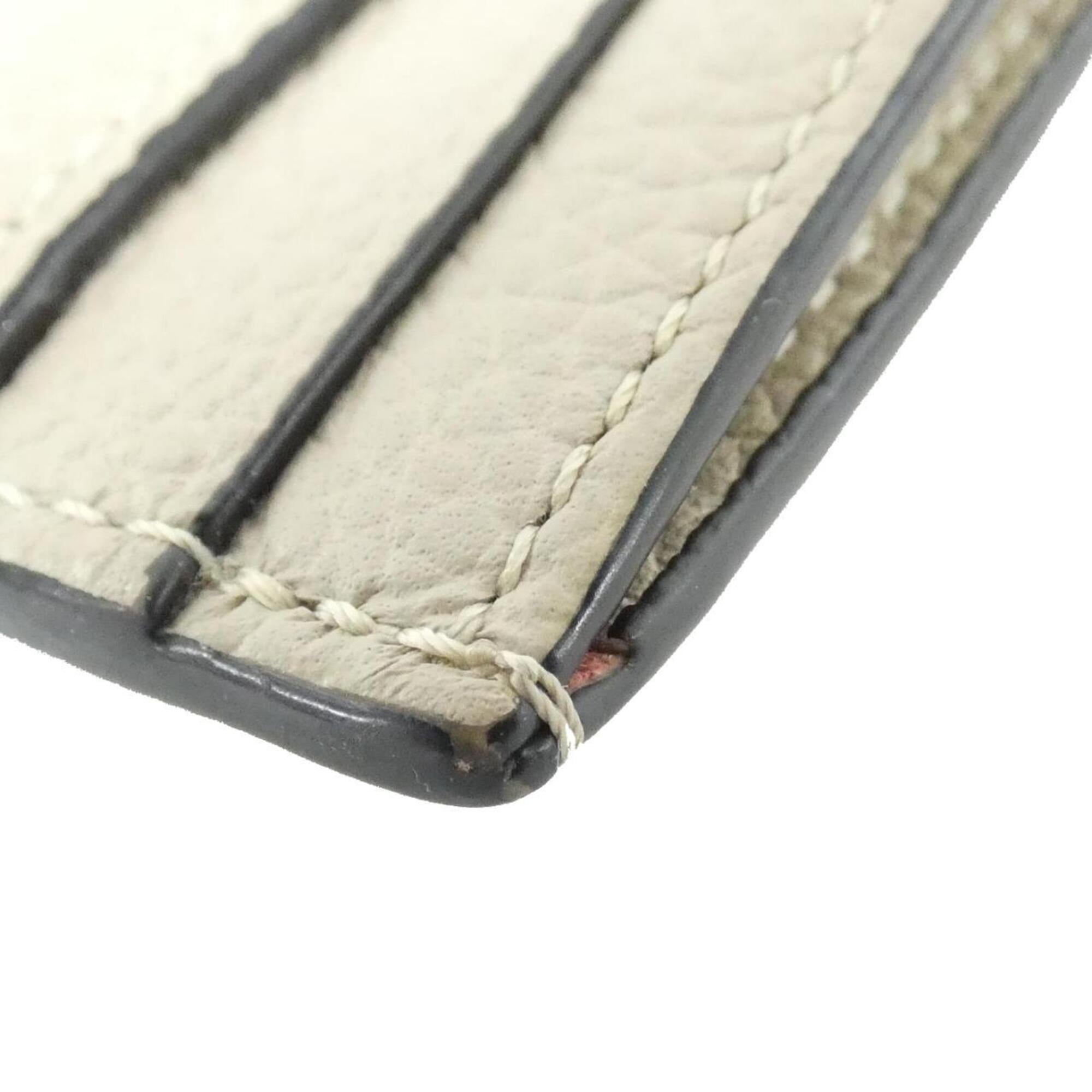 Loewe Beige Leather Coin Purse/Coin Case (Pre-Owned)