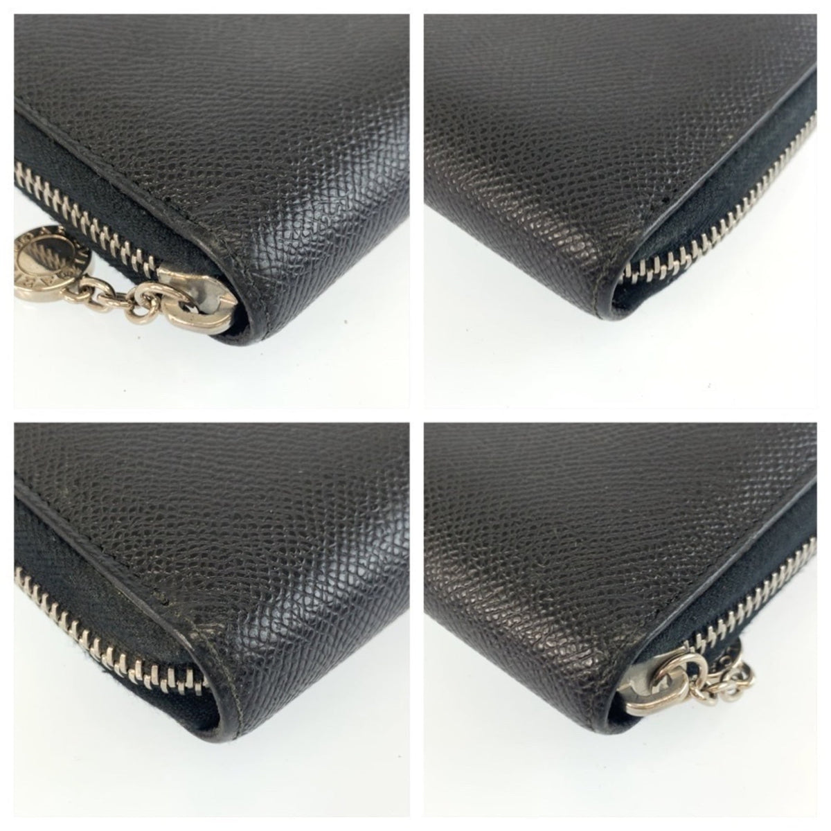 Bvlgari Black Leather Long Wallet (Bi-Fold) (Pre-Owned)