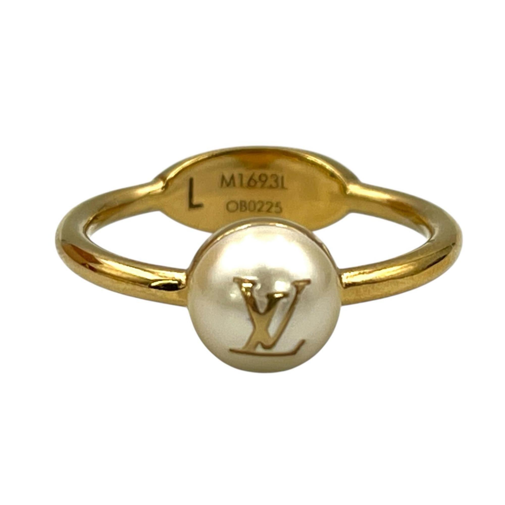 Louis Vuitton Gold Gold Plating Band Ring (Pre-Owned)