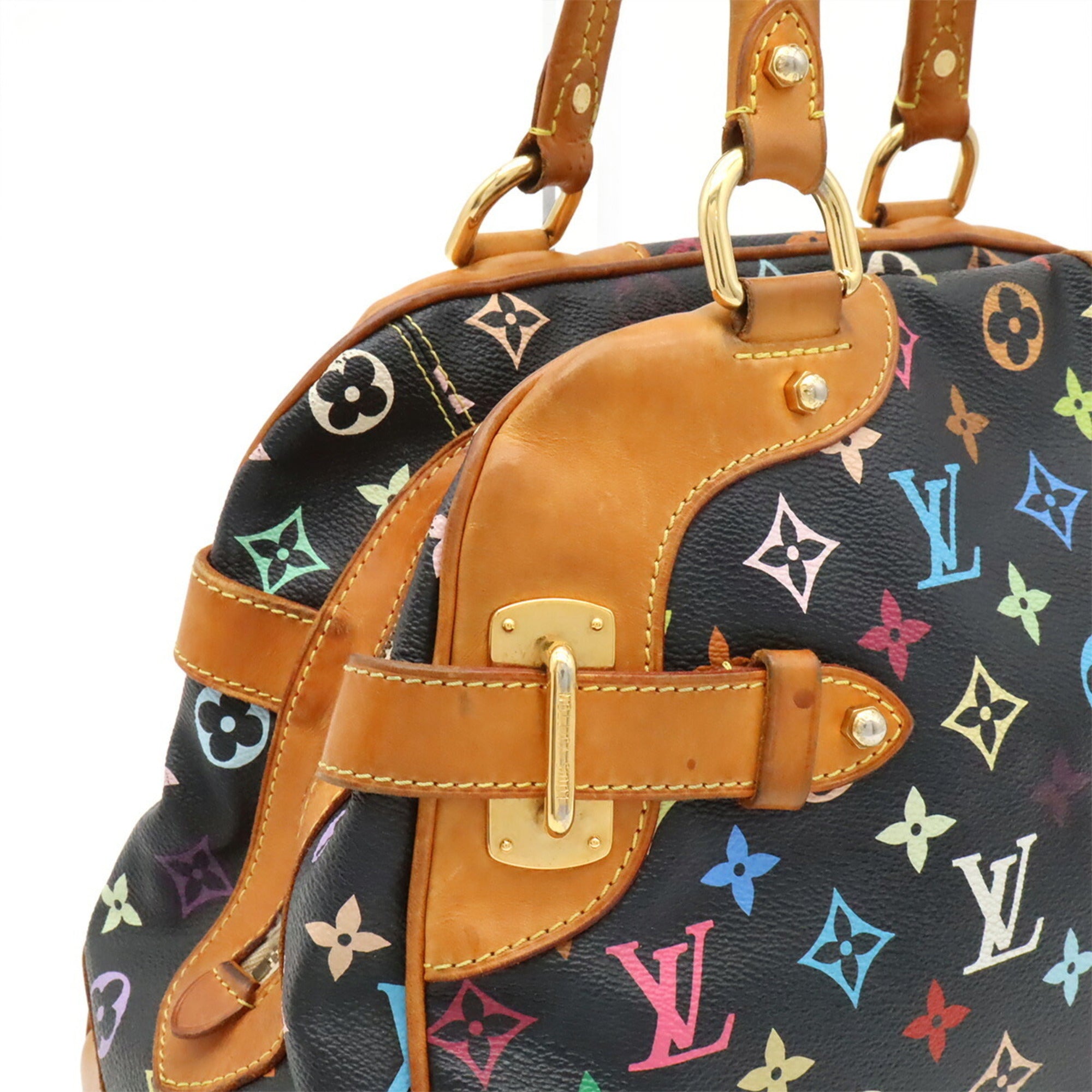 Louis Vuitton Black Multi-Color Noir Monogram Multicolore Handbag Shoulder Bag (Pre-Owned)