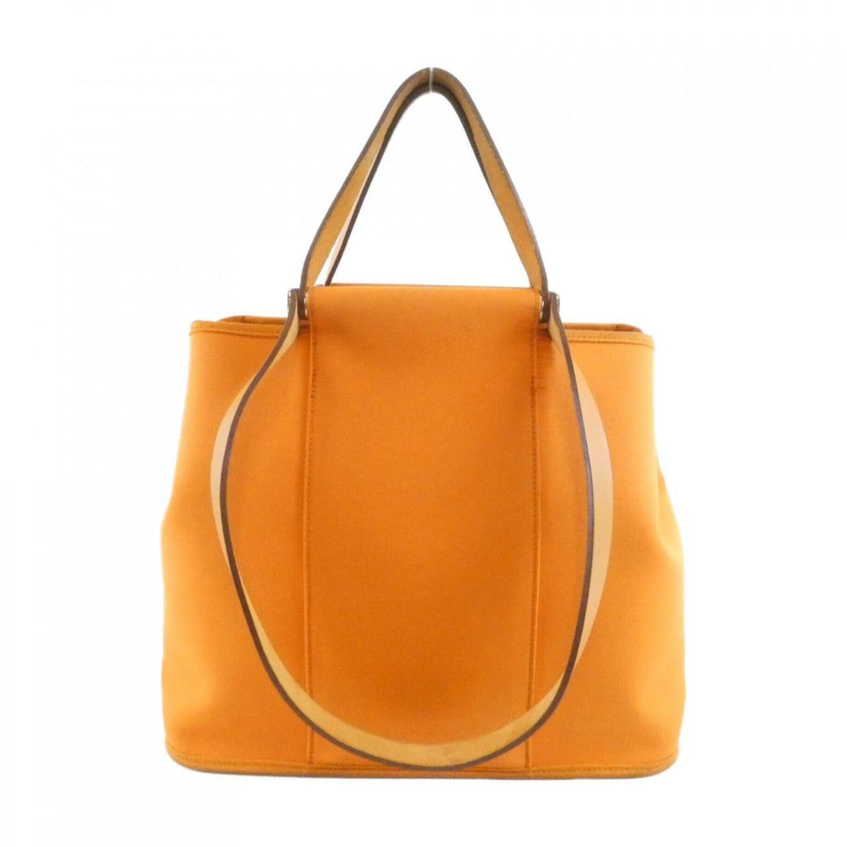 Hermes Orange Toile Officier Handbag (Pre-Owned)