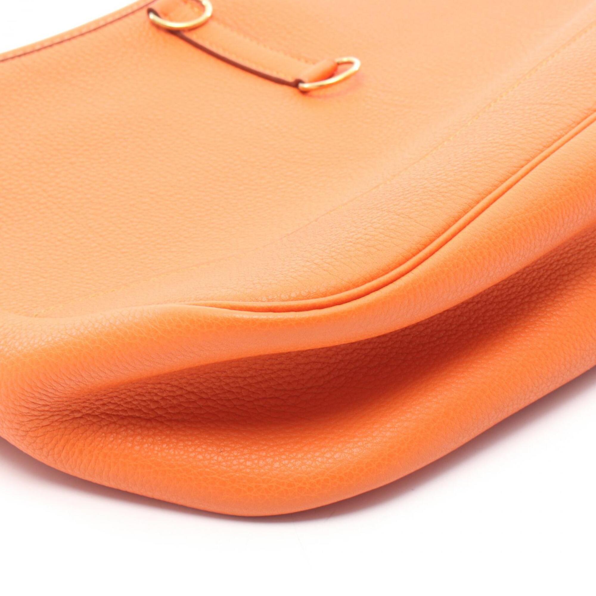 Hermes Orange Togo Leather Handbag Shoulder Bag (Pre-Owned)