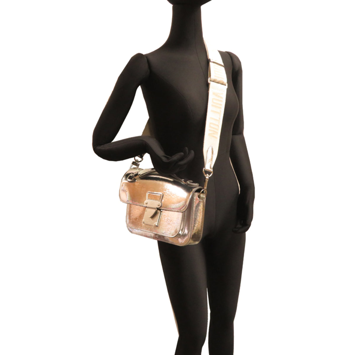Louis Vuitton Silver Metal Handbag (Pre-Owned)