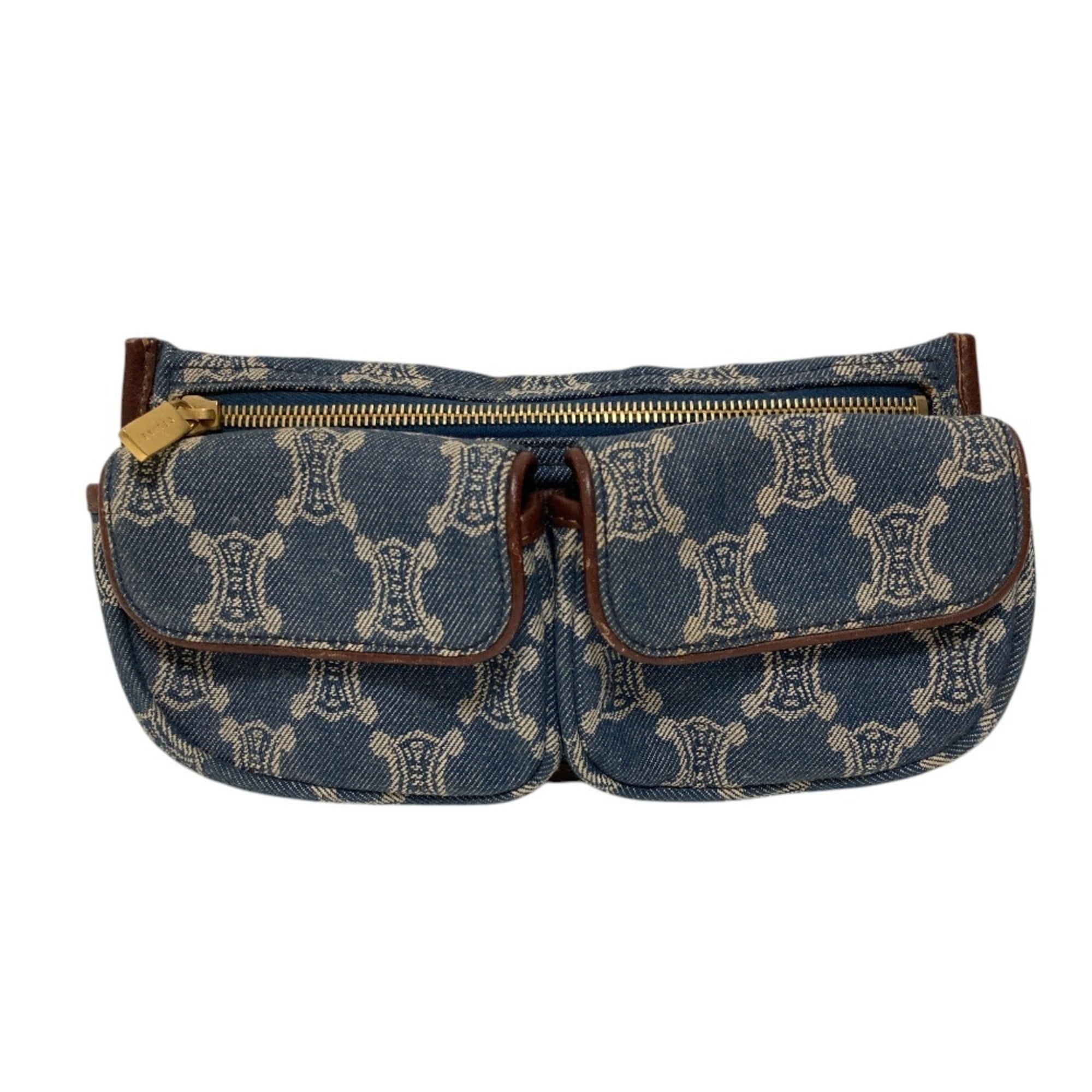 Celine Macadam Blue Denim Fanny Pack (Pre-Owned)