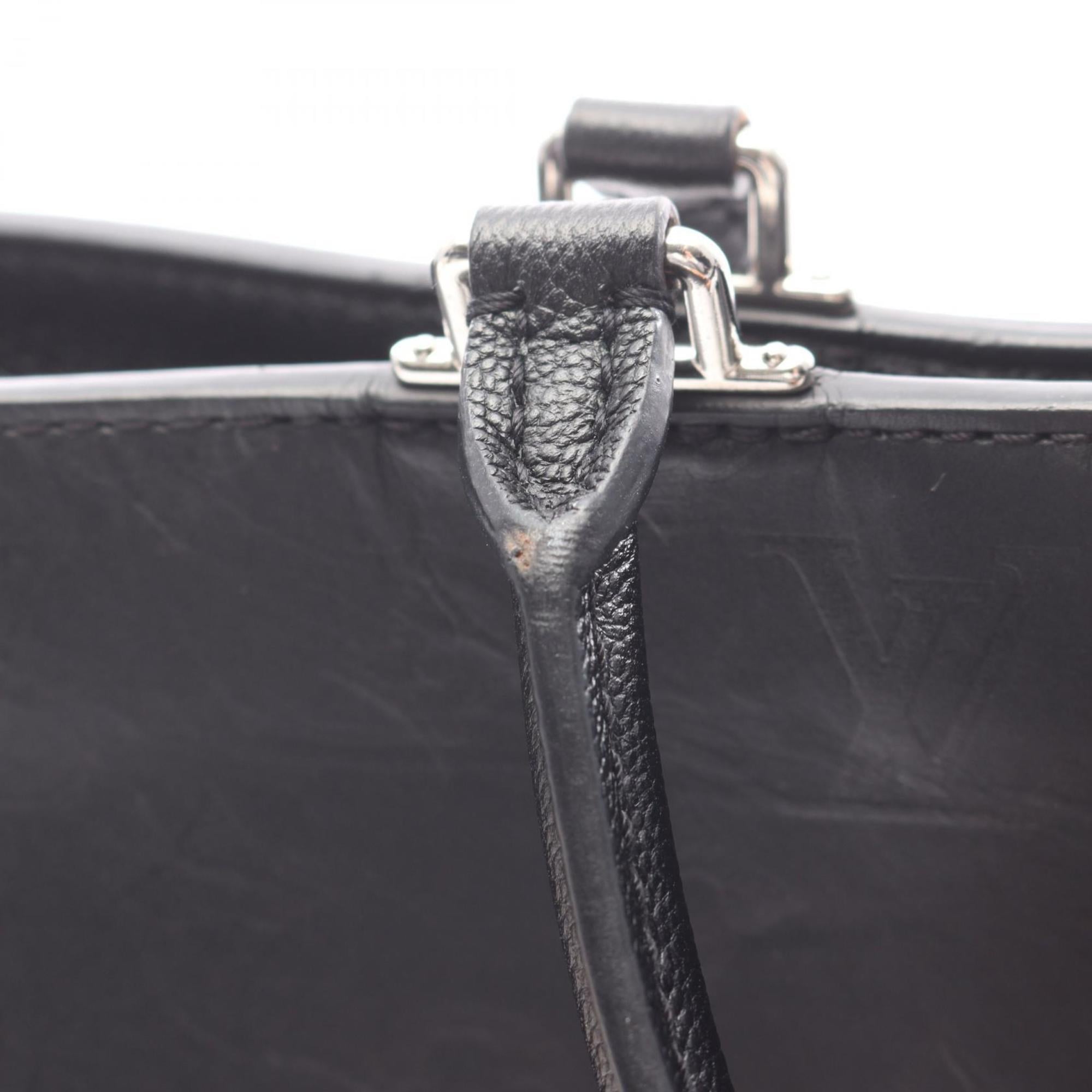 Louis Vuitton Black Leather Tote Bag (Pre-Owned)