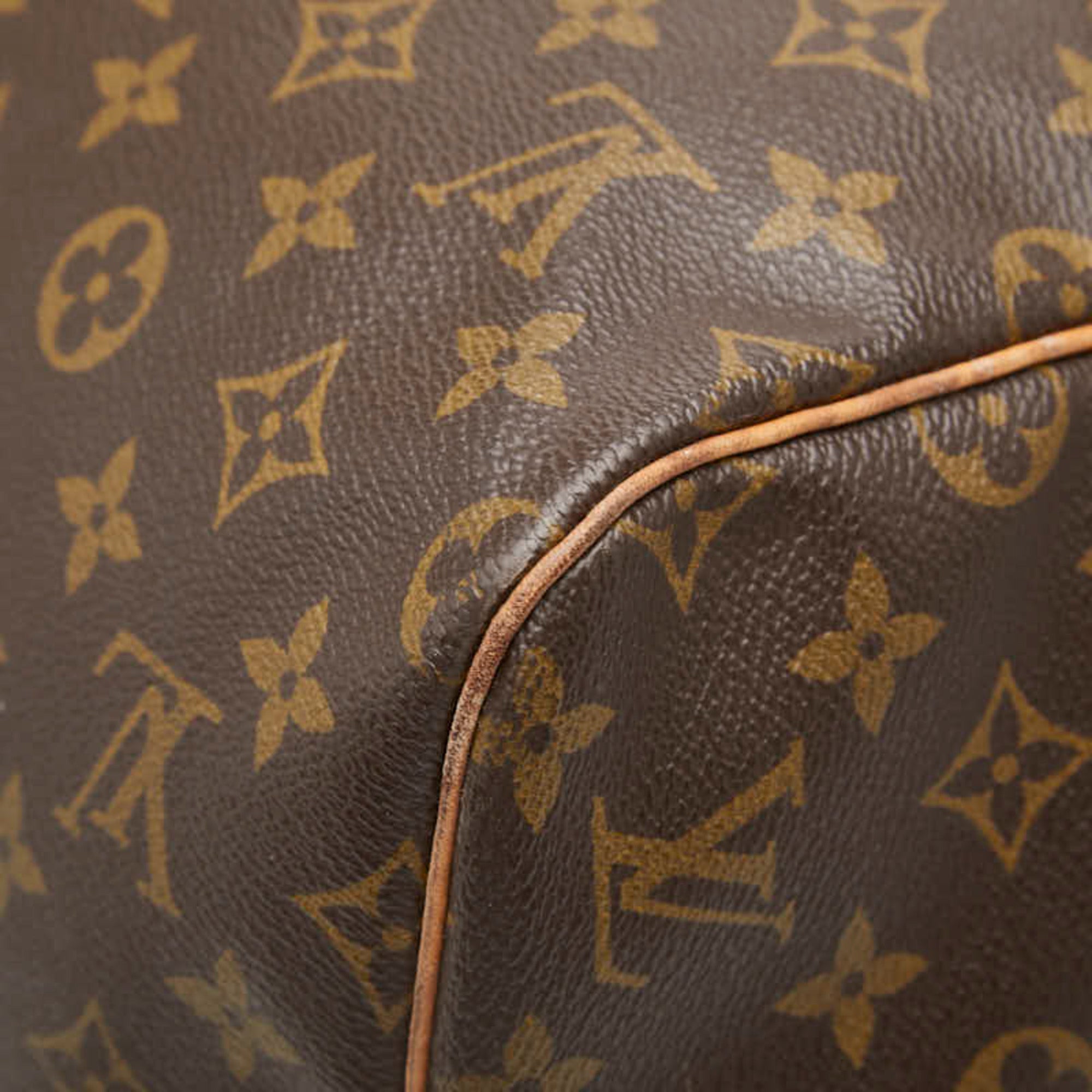 Louis Vuitton Brown Pvc Leather Boston Bag (Pre-Owned)