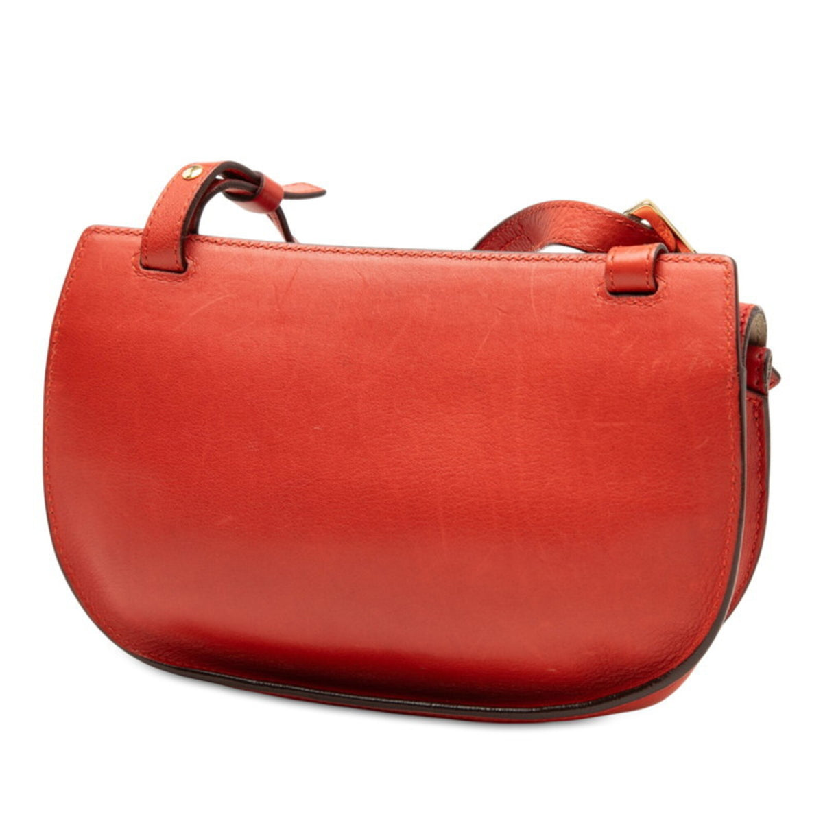 Chloé Red Color Leather Shoulder Bag (Pre-Owned)