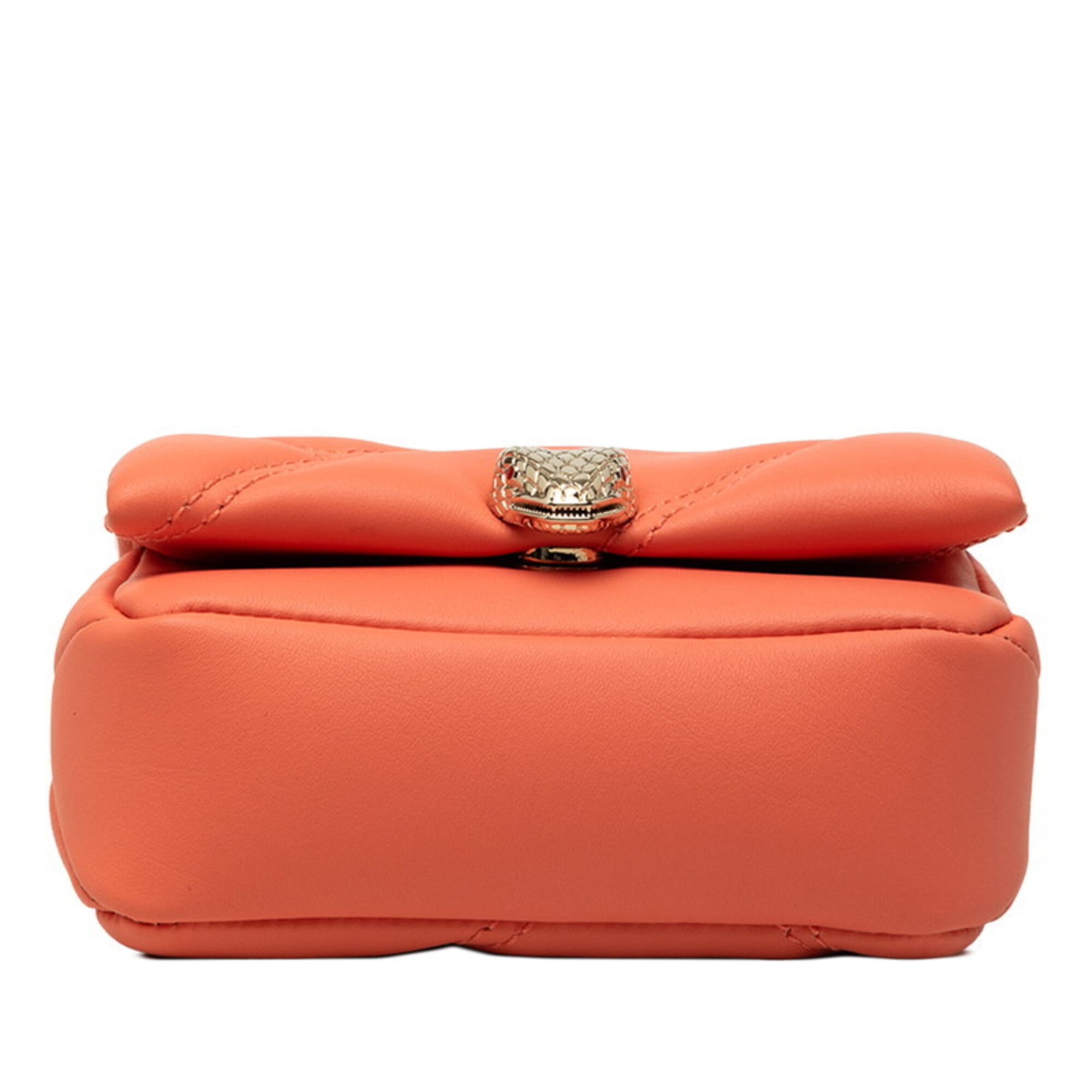 Bvlgari Coral Orange Leather Pochette Shoulder Bag (Pre-Owned)