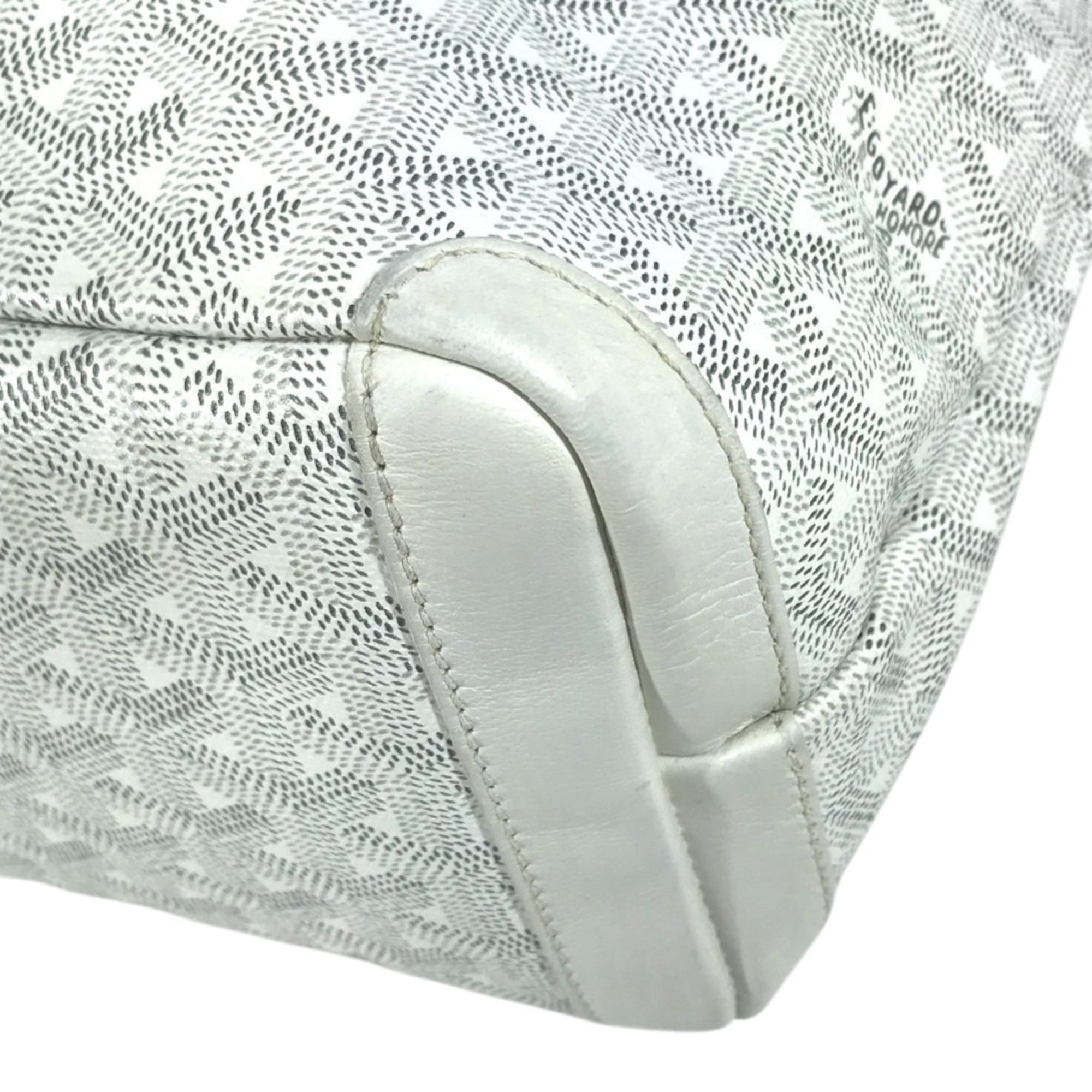 Goyard White Pvc Leather Shoulder Bag Tote Bag (Pre-Owned)