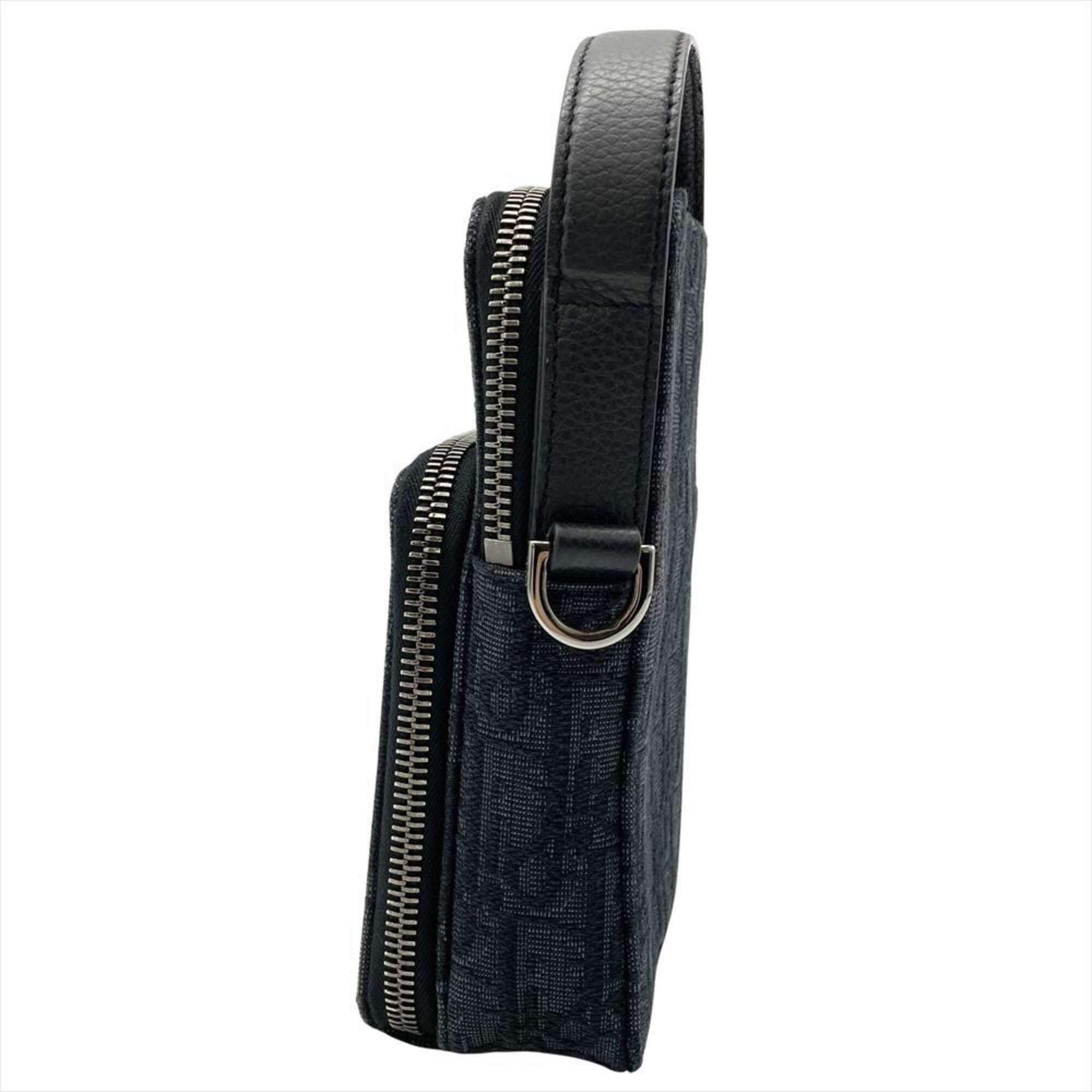 Christian Dior Black Canvas Pouch Shoulder Bag (Pre-Owned)