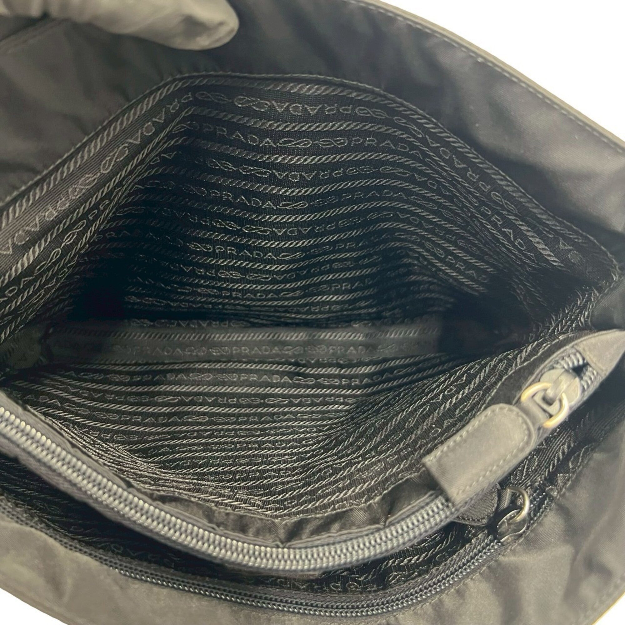 Prada Black Nylon Handbag Shoulder Bag Tote Bag (Pre-Owned)