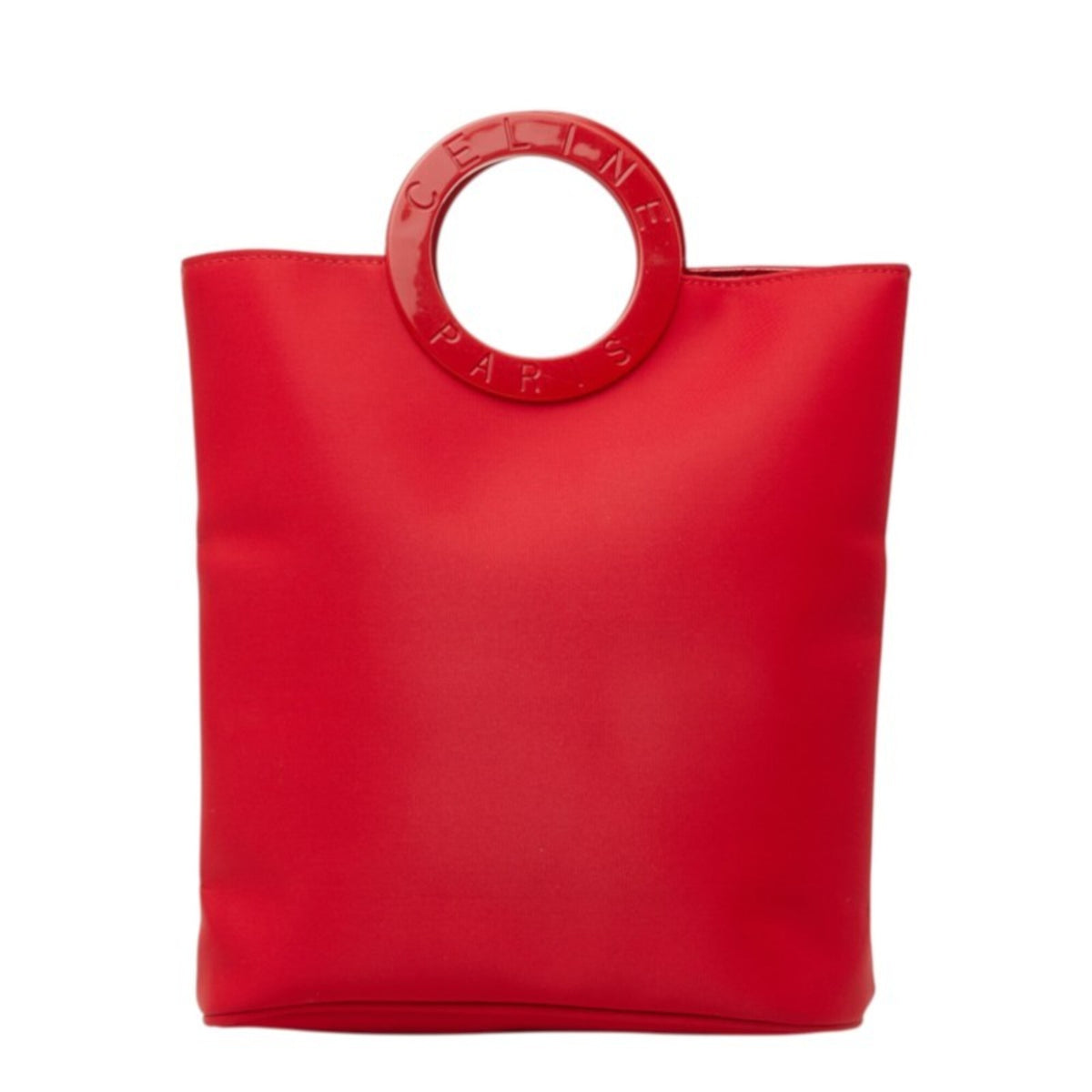Celine Red Color Nylon Handbag (Pre-Owned)