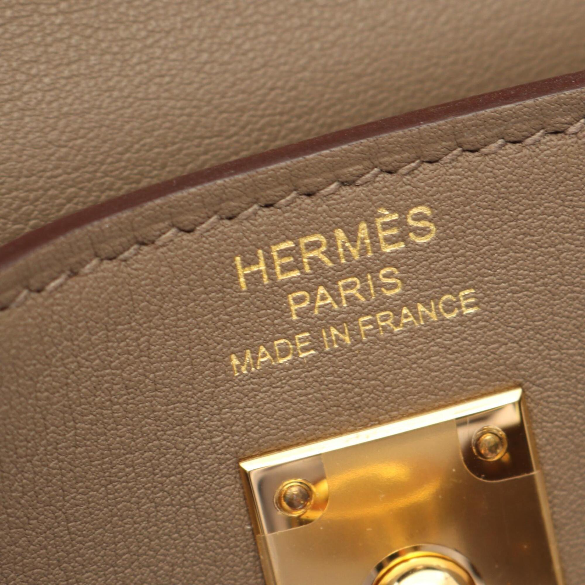 Hermes Beige Swift Leather Handbag Shoulder Bag (Pre-Owned)