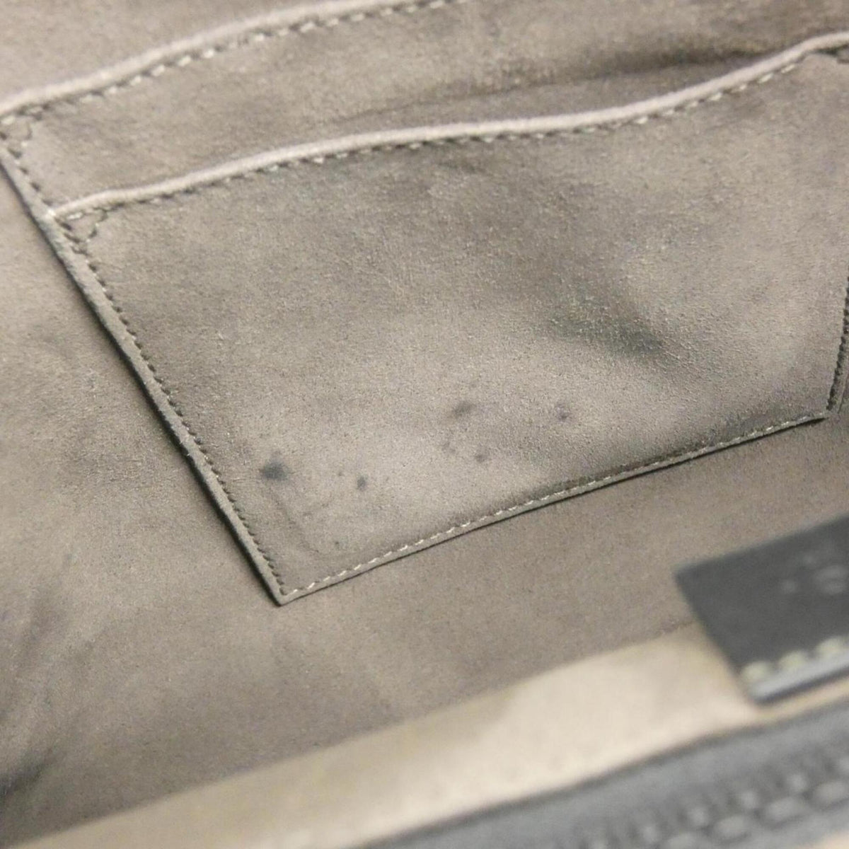 Gucci Beige Black Gg Supreme Leather Shoulder Bag (Pre-Owned)