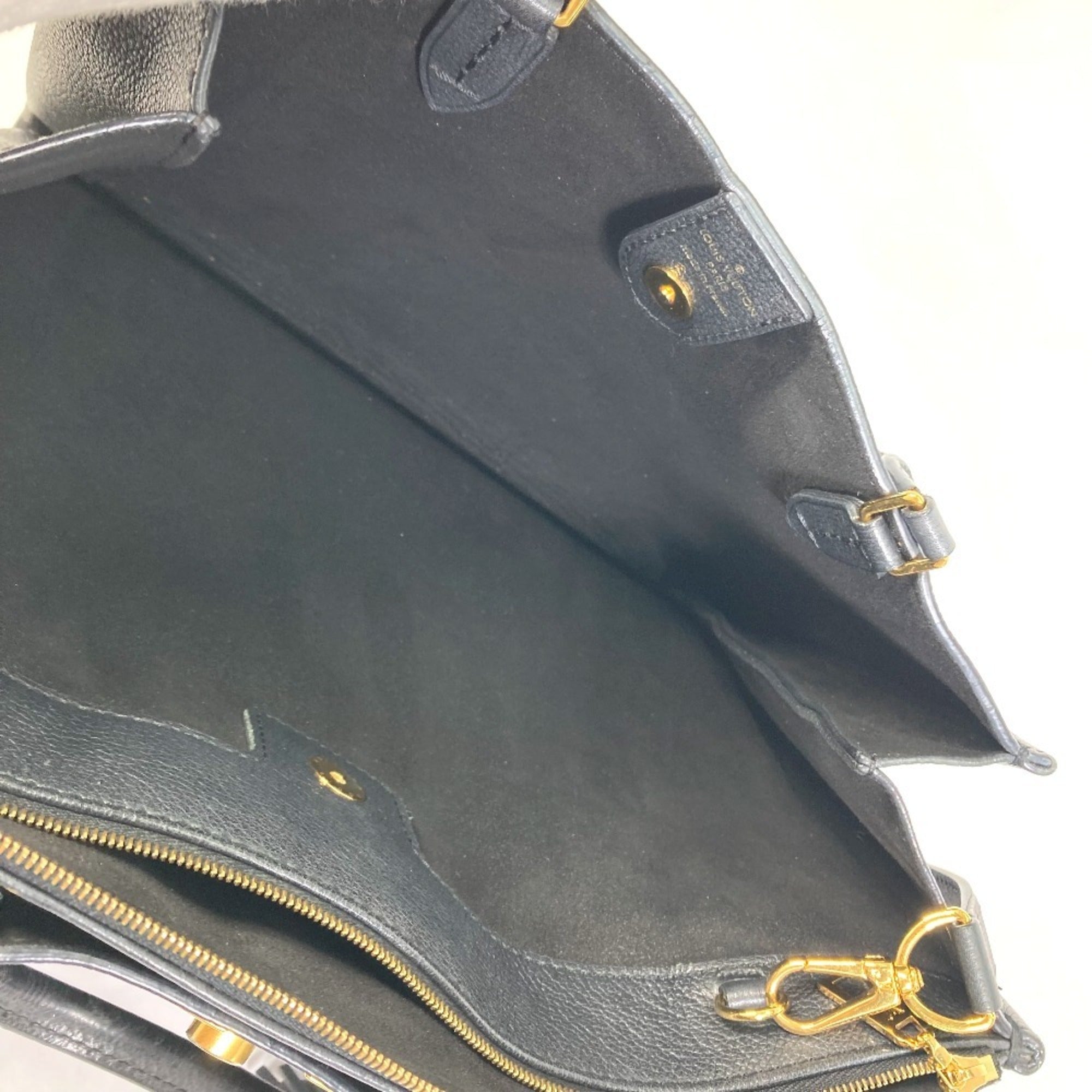 Louis Vuitton Black Leather Tote Bag (Pre-Owned)