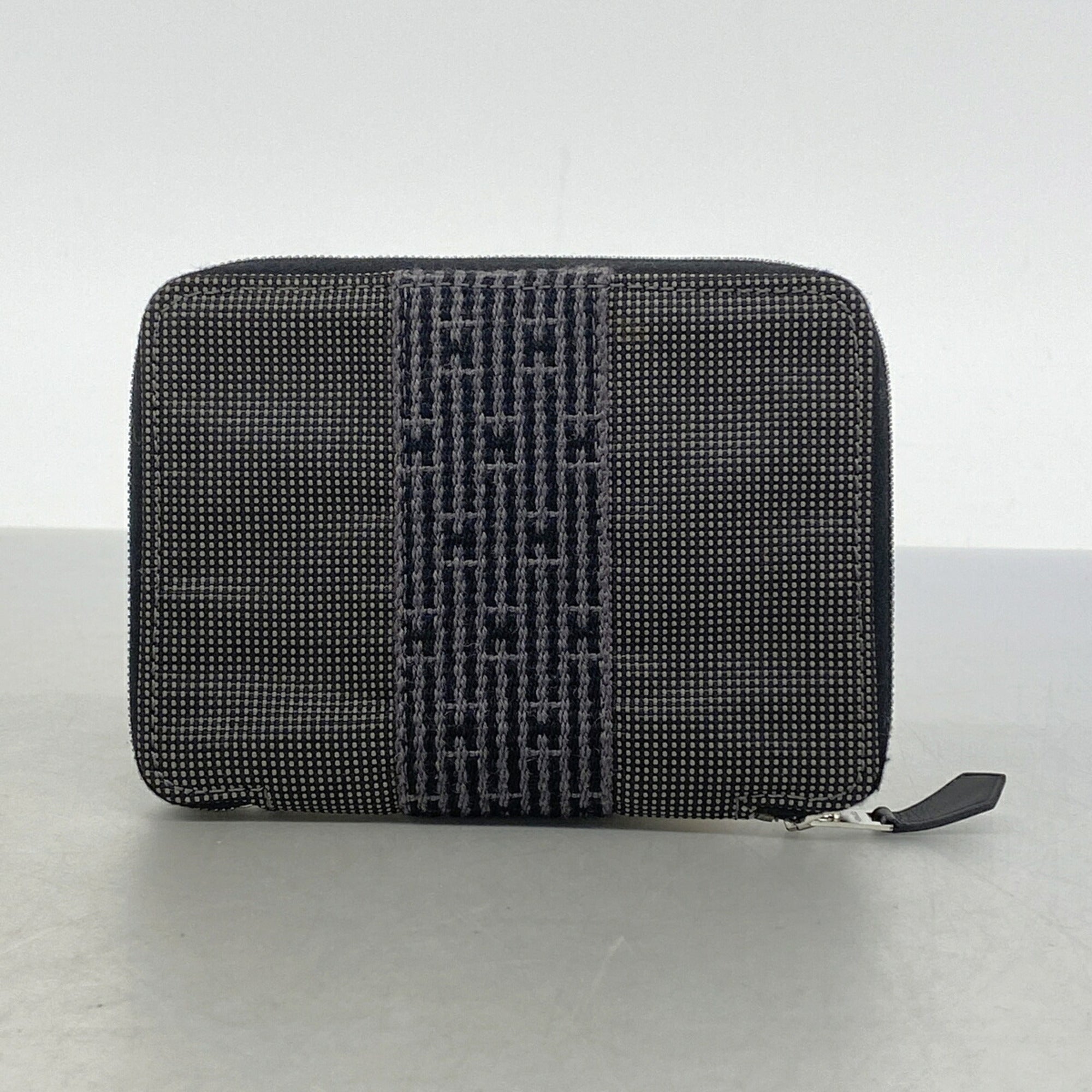 Hermes Gray Nylon Coin Purse/Coin Case (Pre-Owned)