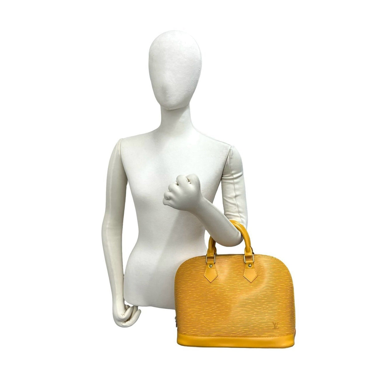 Louis Vuitton Yellow Leather Boston Bag Handbag (Pre-Owned)