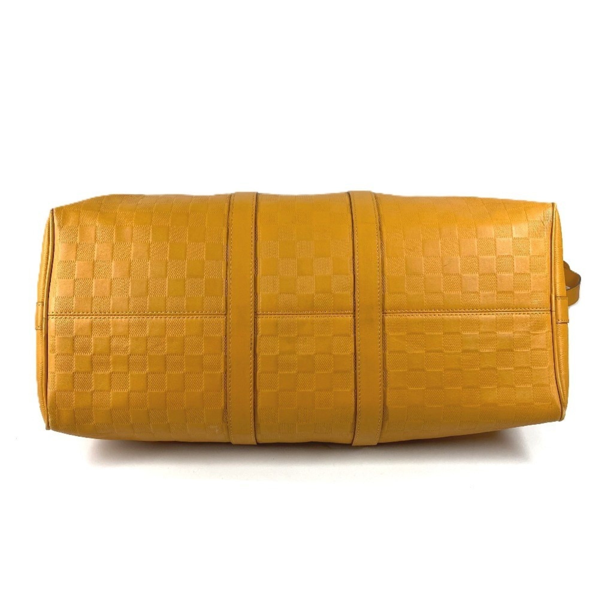 Louis Vuitton Yellow Damier Infini Boston Bag Handbag Shoulder Bag (Pre-Owned)