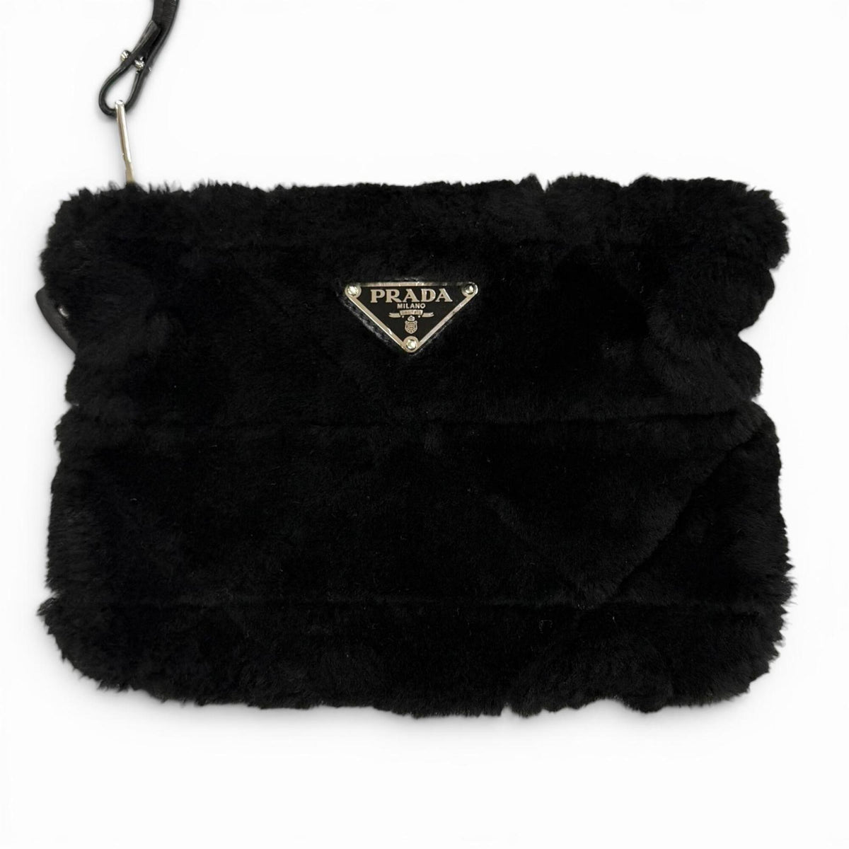 Prada Black Leather Pouch Shoulder Bag (Pre-Owned)