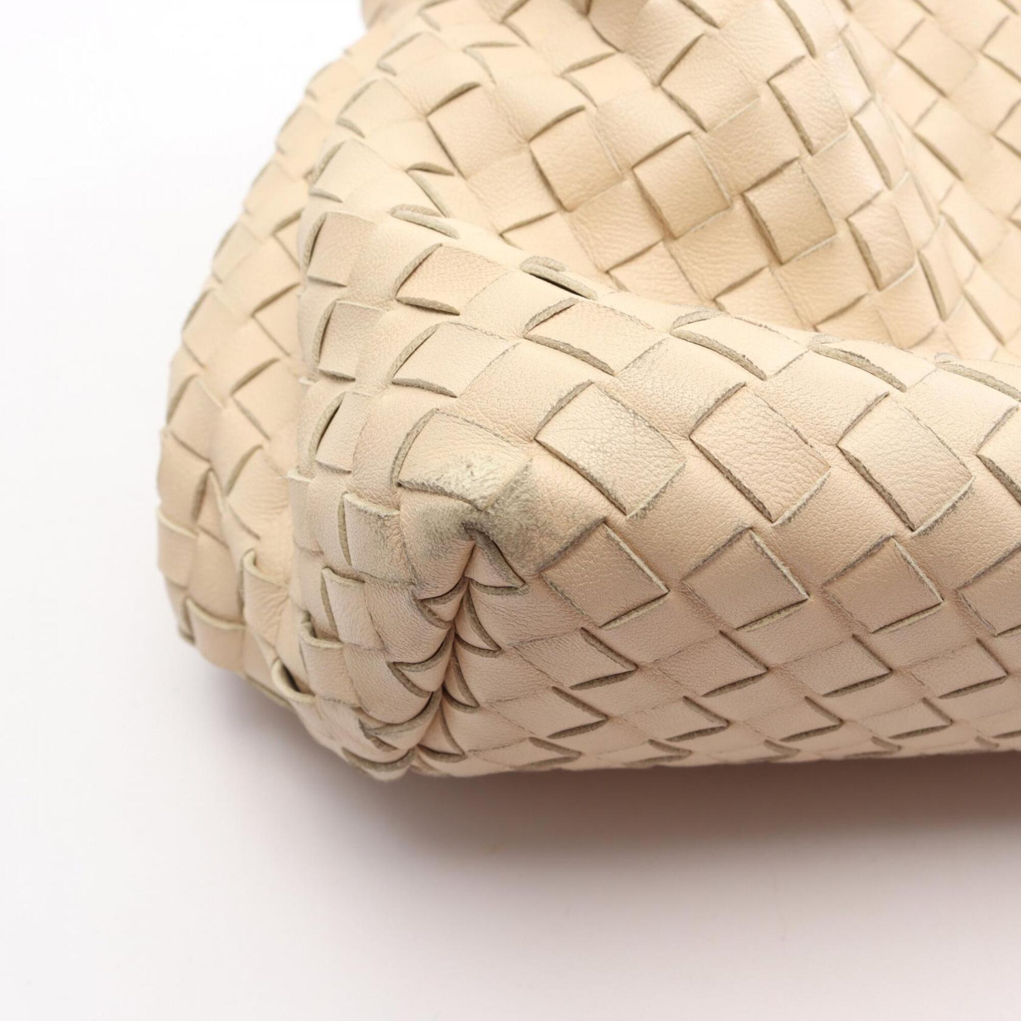 Bottega Veneta Intrecciato Beige Leather Handbag Tote Bag (Pre-Owned)
