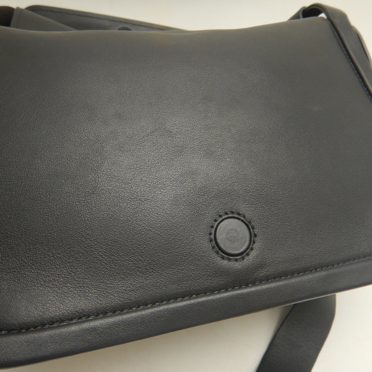 Prada Fuoco Nero Leather Shoulder Bag (Pre-Owned)