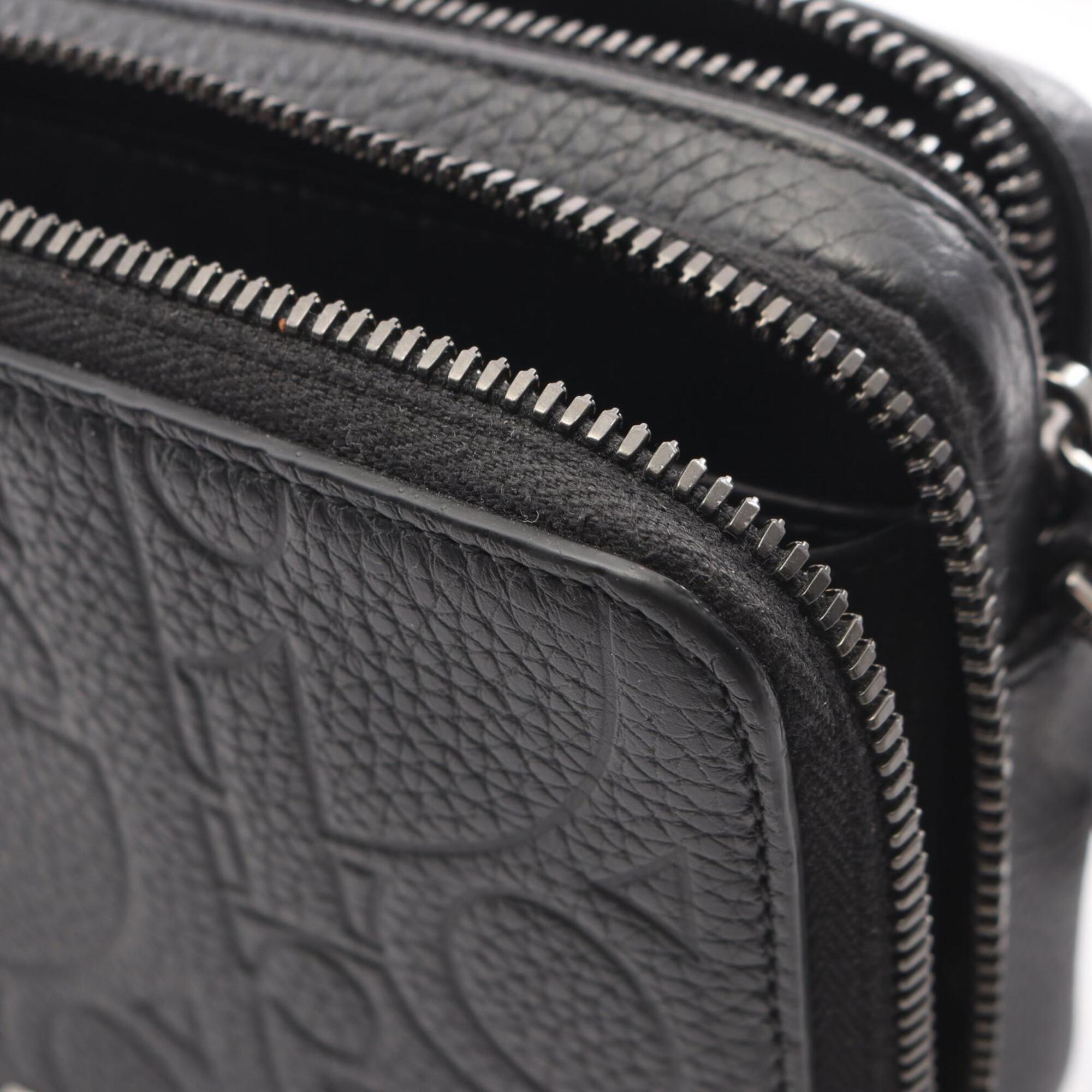 Christian Dior Black Leather Handbag Shoulder Bag (Pre-Owned)