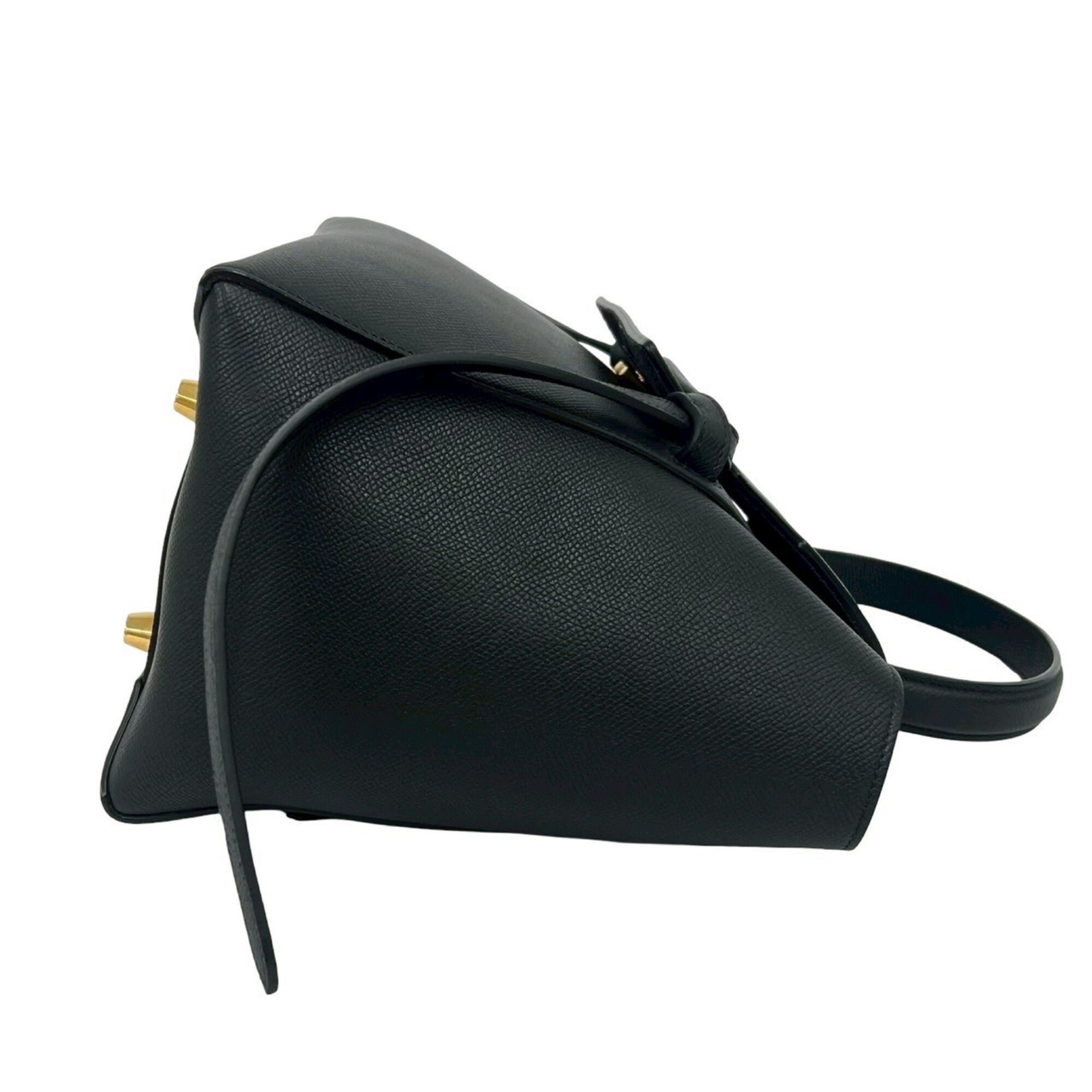Celine Black Leather Handbag Shoulder Bag (Pre-Owned)