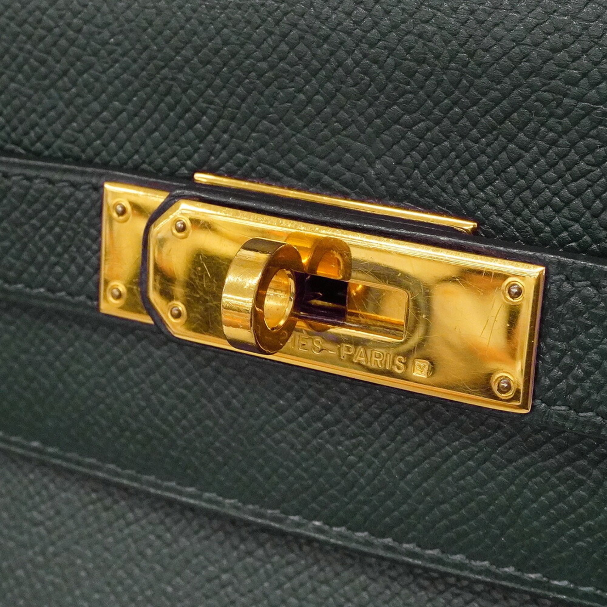 Hermes Navy Courchevel Leather Handbag (Pre-Owned)