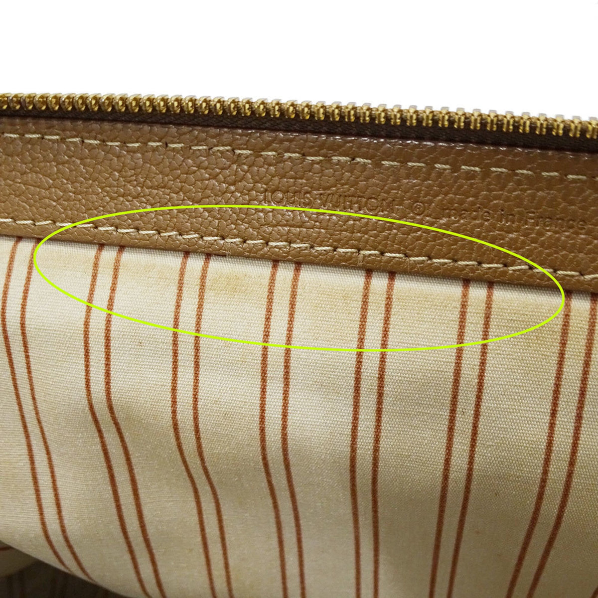 Louis Vuitton Beige Yellow Canvas Handbag (Pre-Owned)