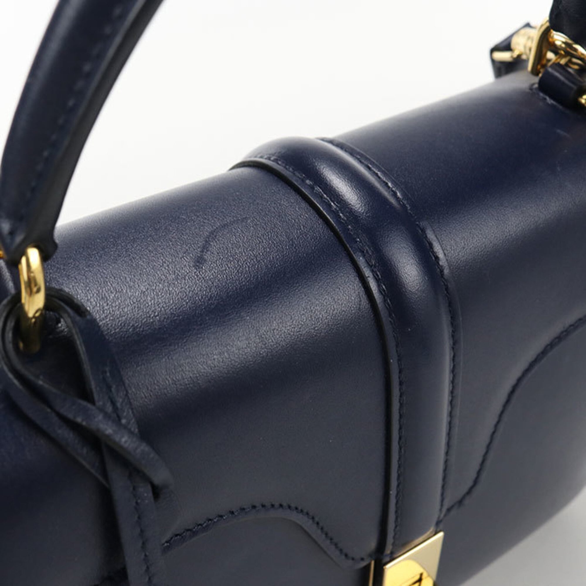 Celine Navy Leather Handbag (Pre-Owned)