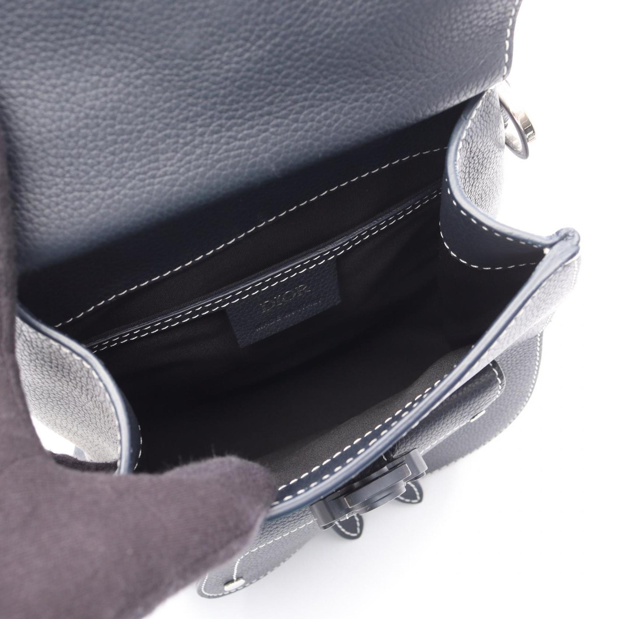 Christian Dior Navy Leather Backpack (Pre-Owned)