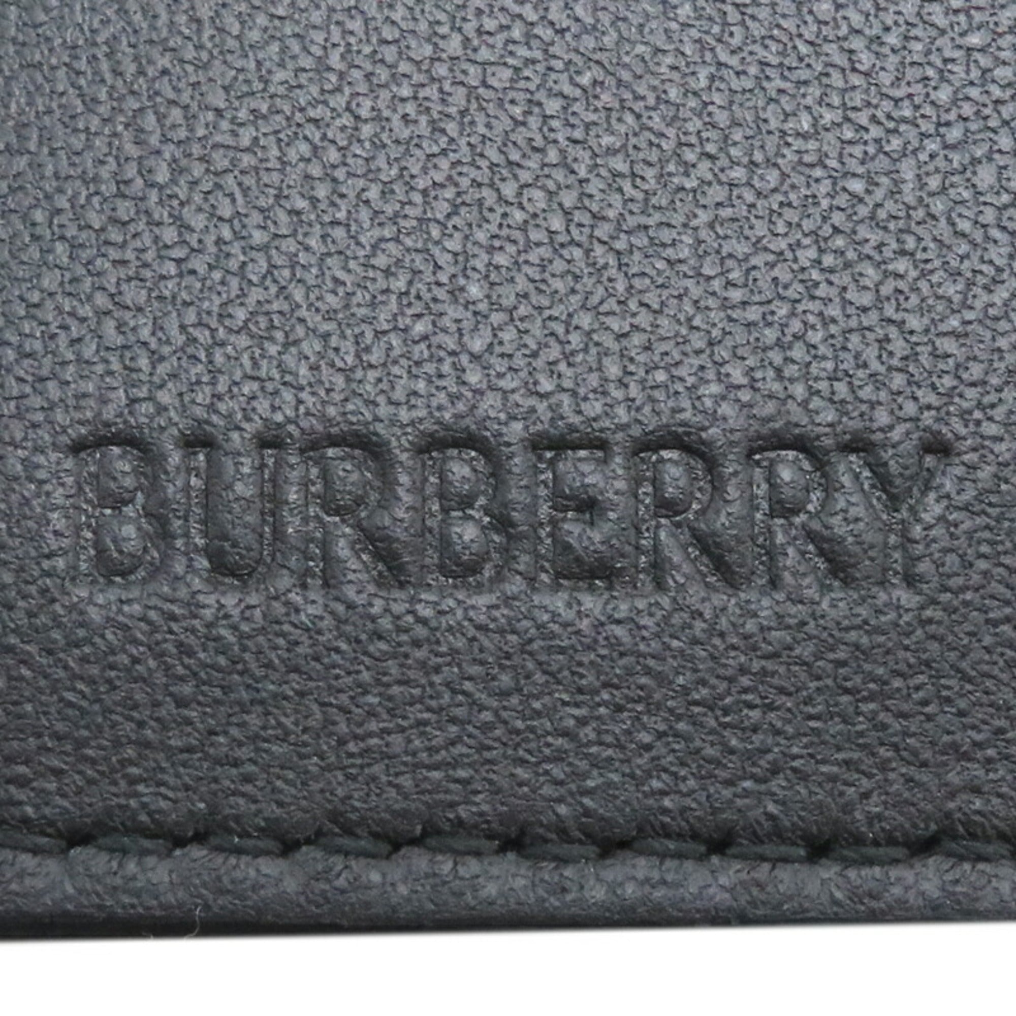 Burberry Black Leather Long Wallet (Bi-Fold) (Pre-Owned)