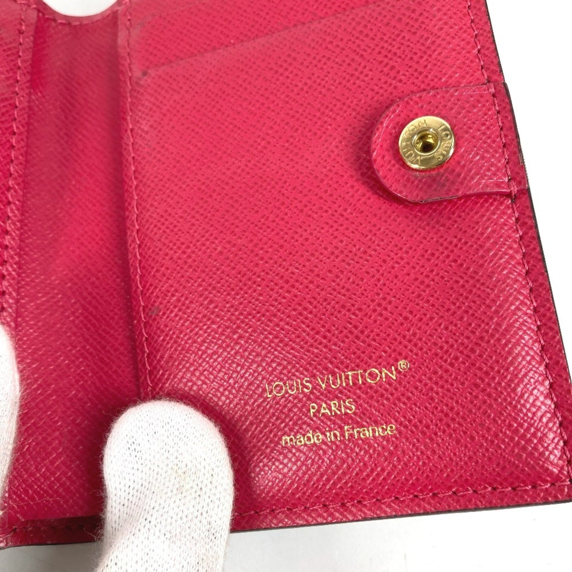 Louis Vuitton Brown Pink Monogram Canvas Wallet (Bi-Fold) (Pre-Owned)