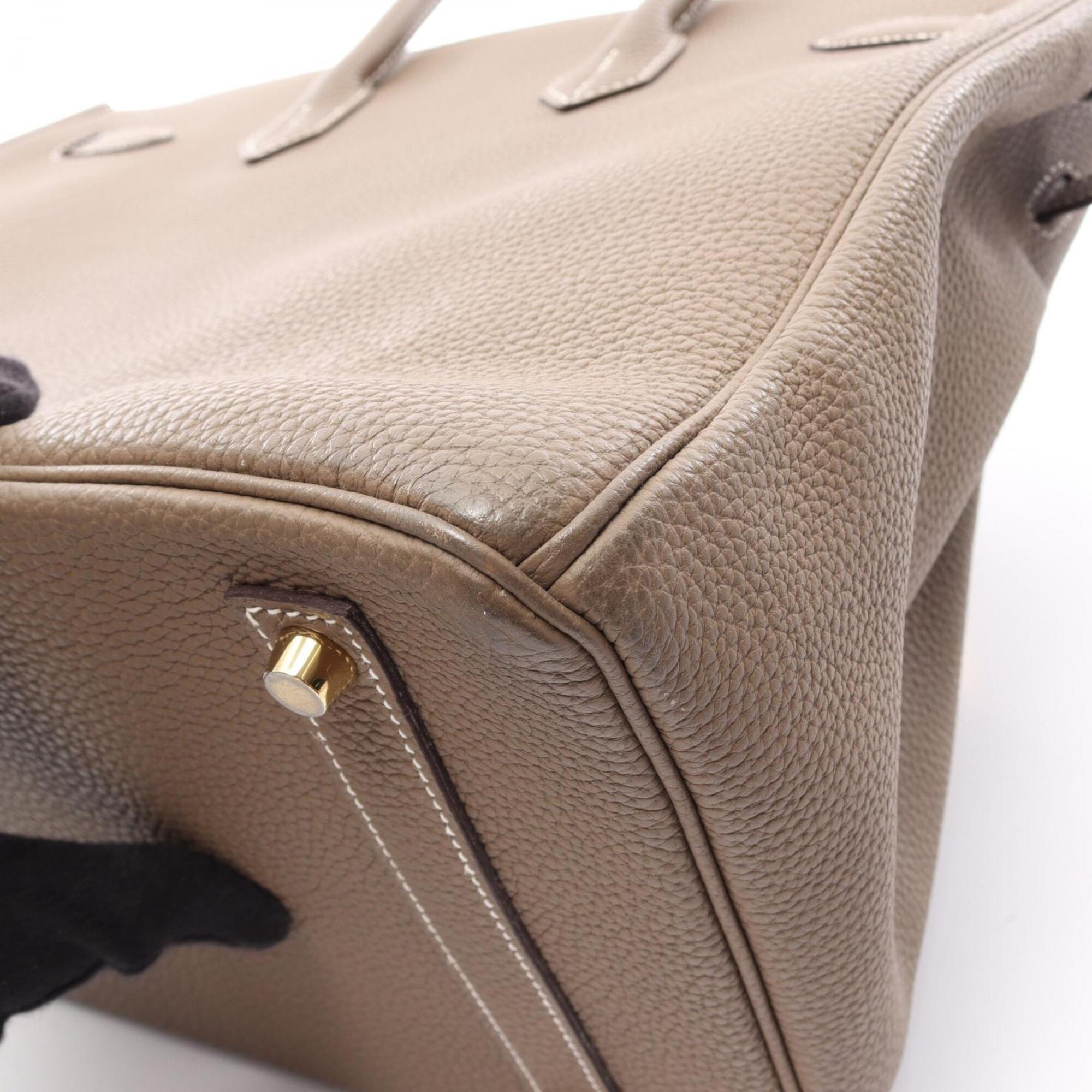 Hermes Gray Togo Leather Handbag (Pre-Owned)