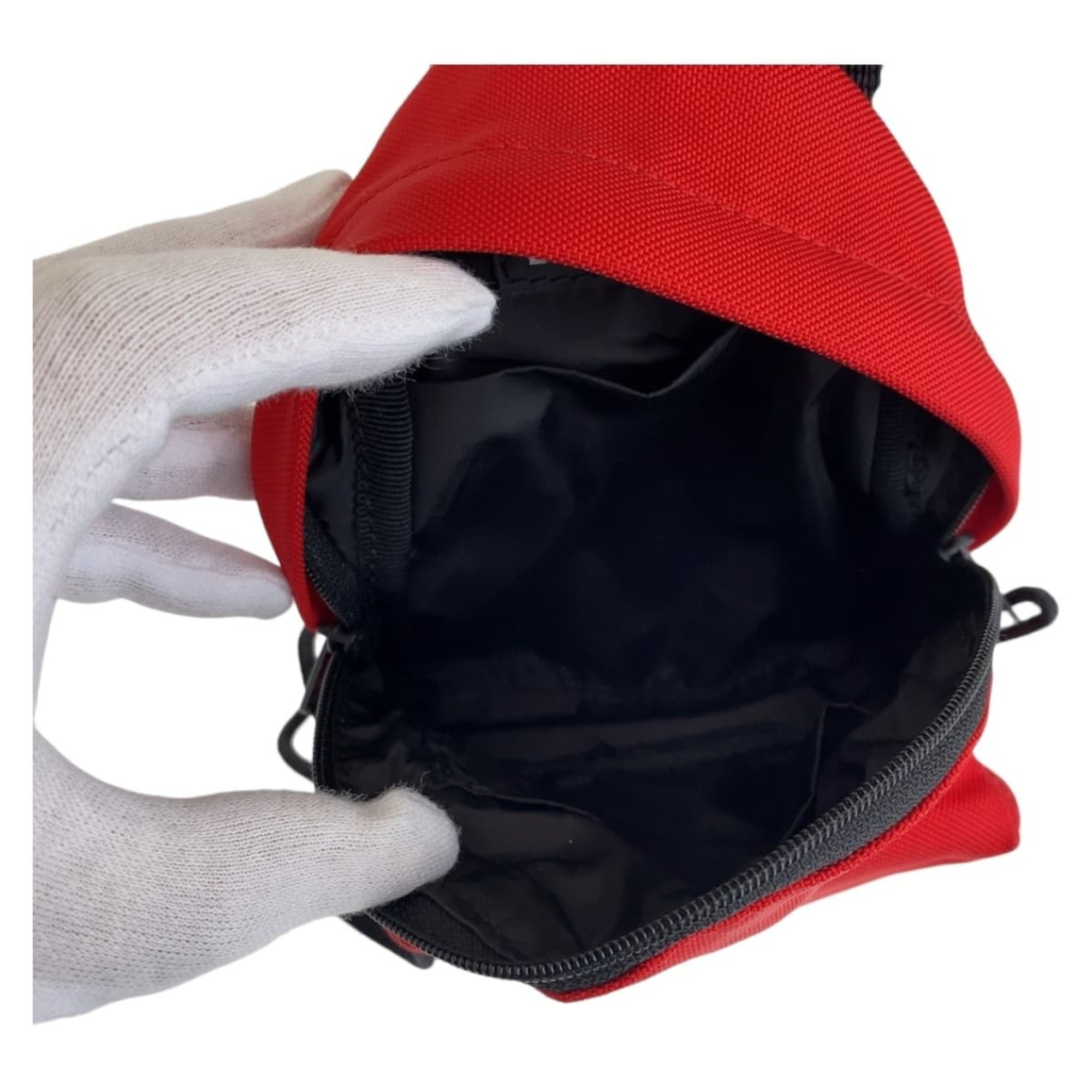 Balenciaga Black Red Color Nylon Pochette Shoulder Bag (Pre-Owned)