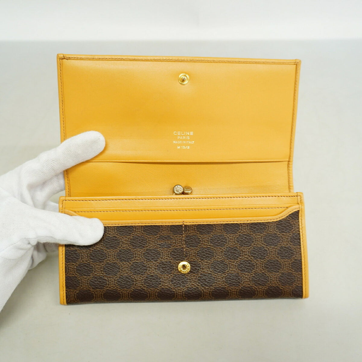 Celine Brown Pvc Long Wallet (Bi-Fold) (Pre-Owned)